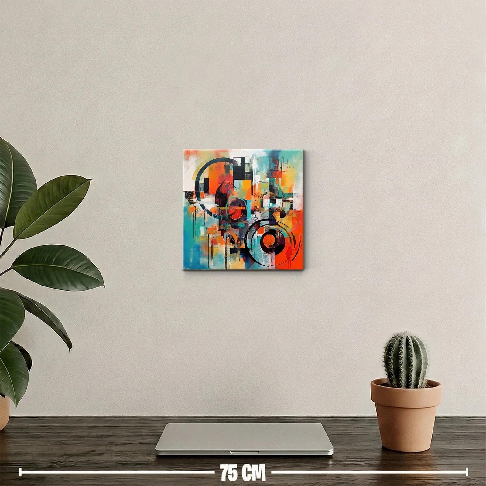 Composición abstracta con círculos y colores vibrantes — miniatura 2