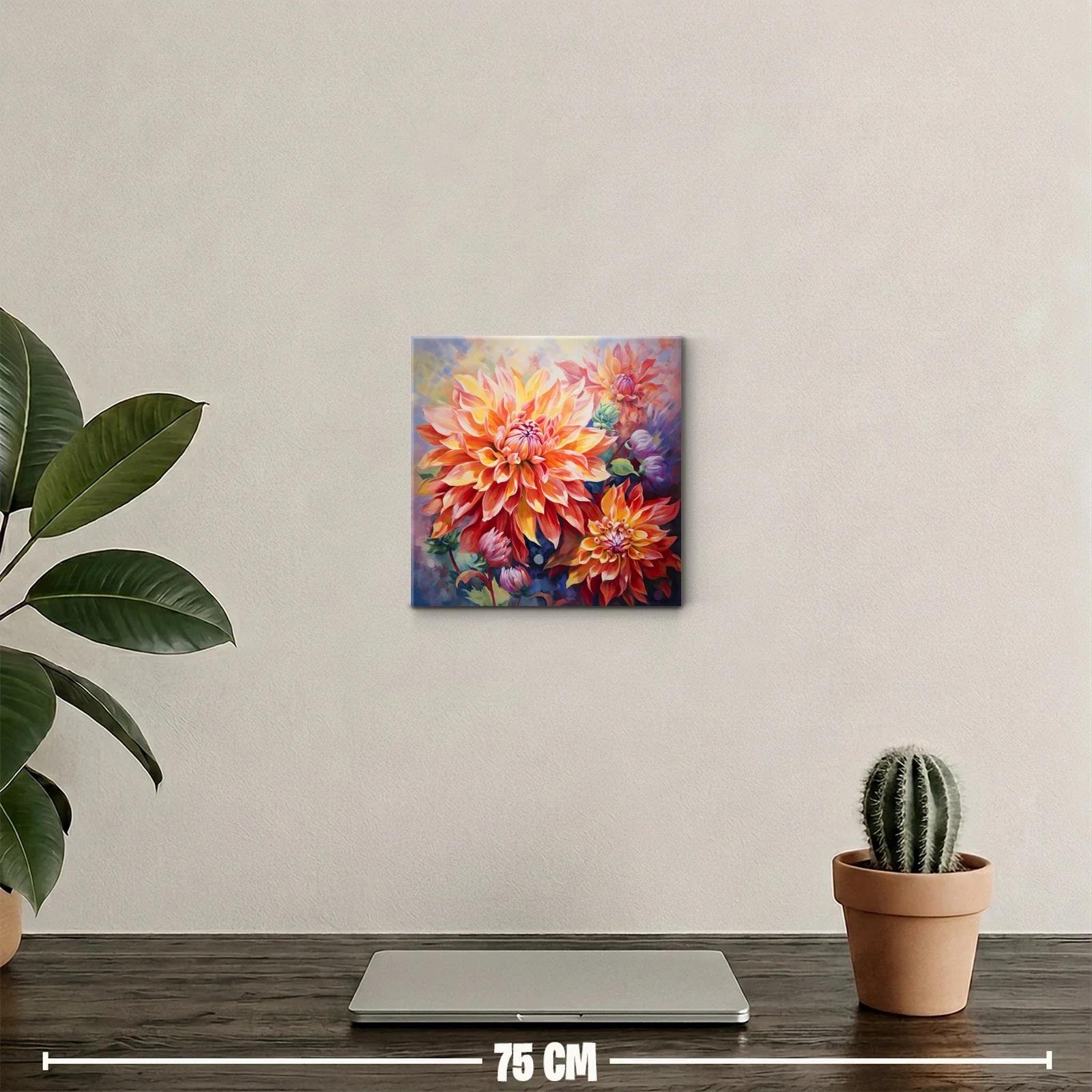 Brillante composición floral en tonos cálidos vibrantes — miniatura 2