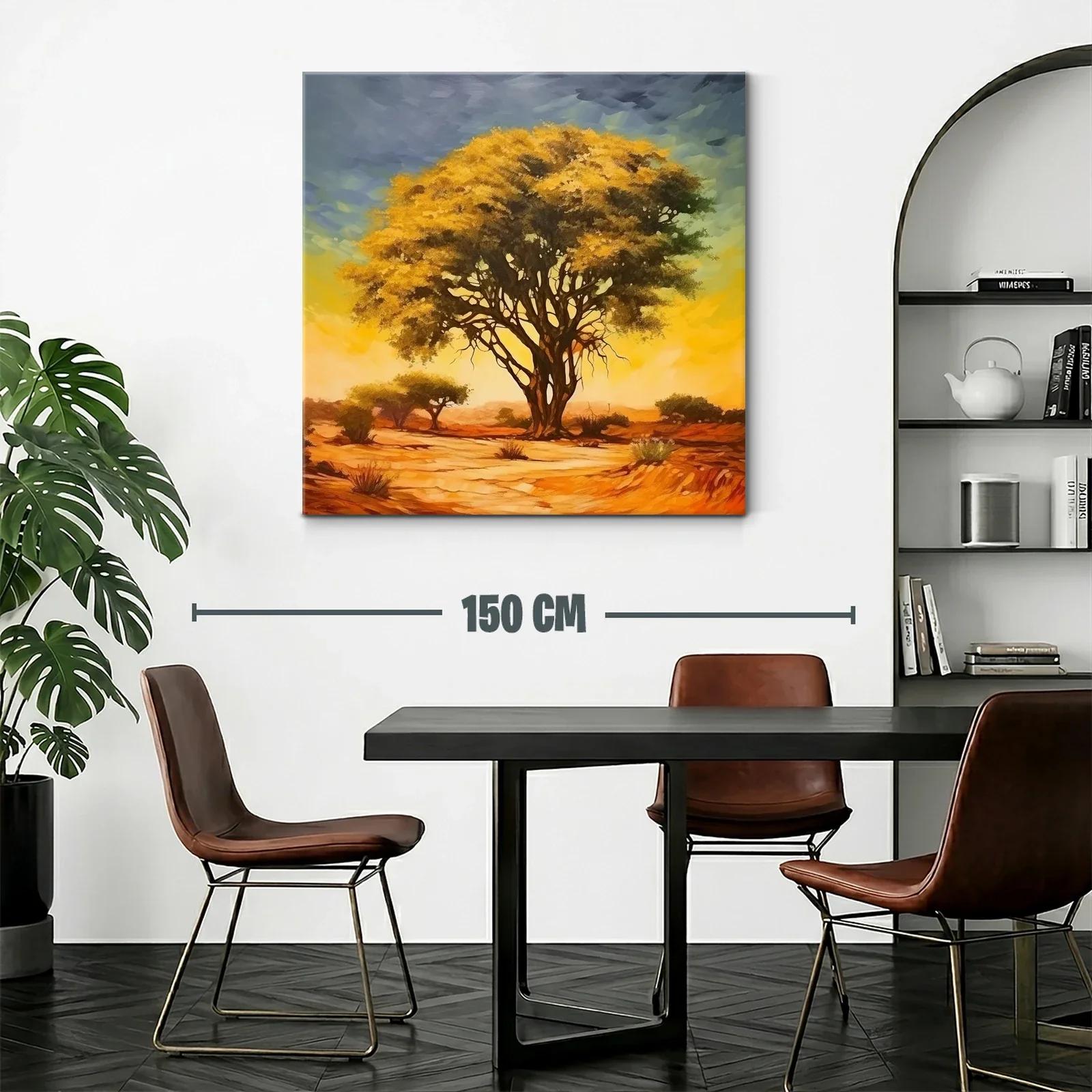Árbol solitario en paisaje desértico al atardecer — miniatura 2
