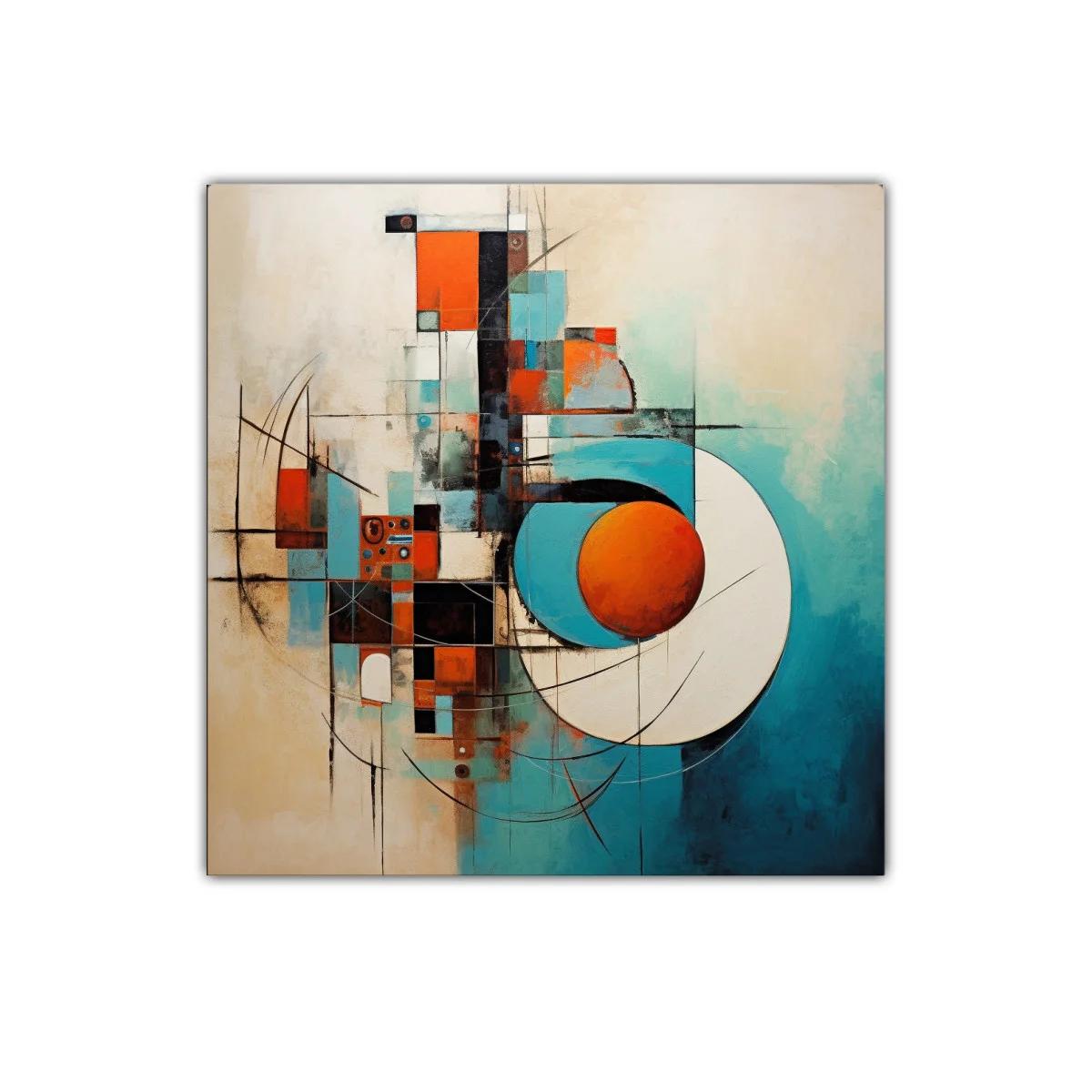 Composición abstracta con formas geométricas y colores vivos — imagen principal