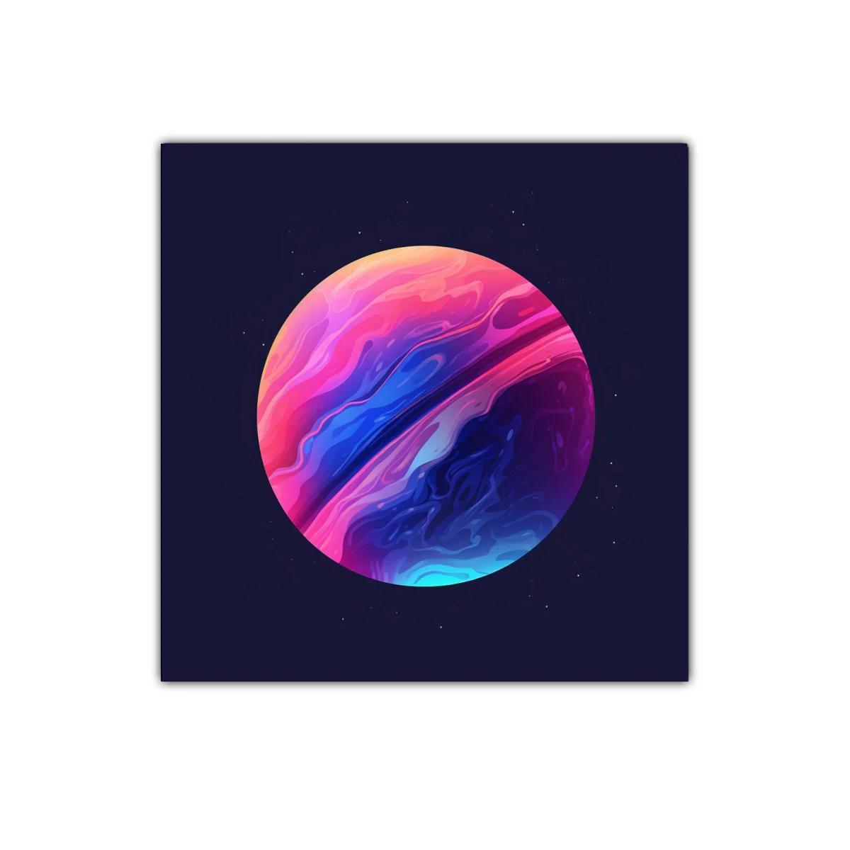 Planeta colorido con tonos vibrantes y diseño abstracto — imagen principal