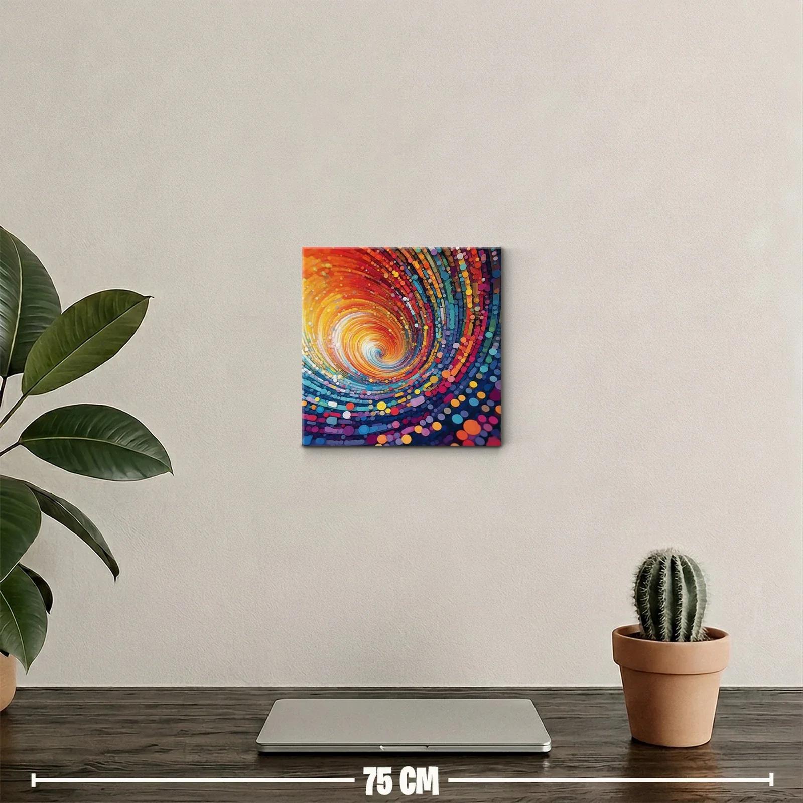 Cuadro espiral de colores vivos para espacios modernos — miniatura 2