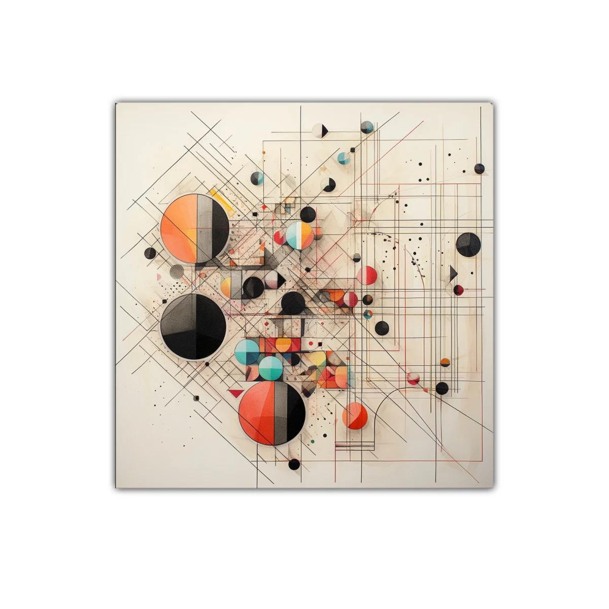 Composición geométrica con círculos y líneas entrelazadas — imagen principal
