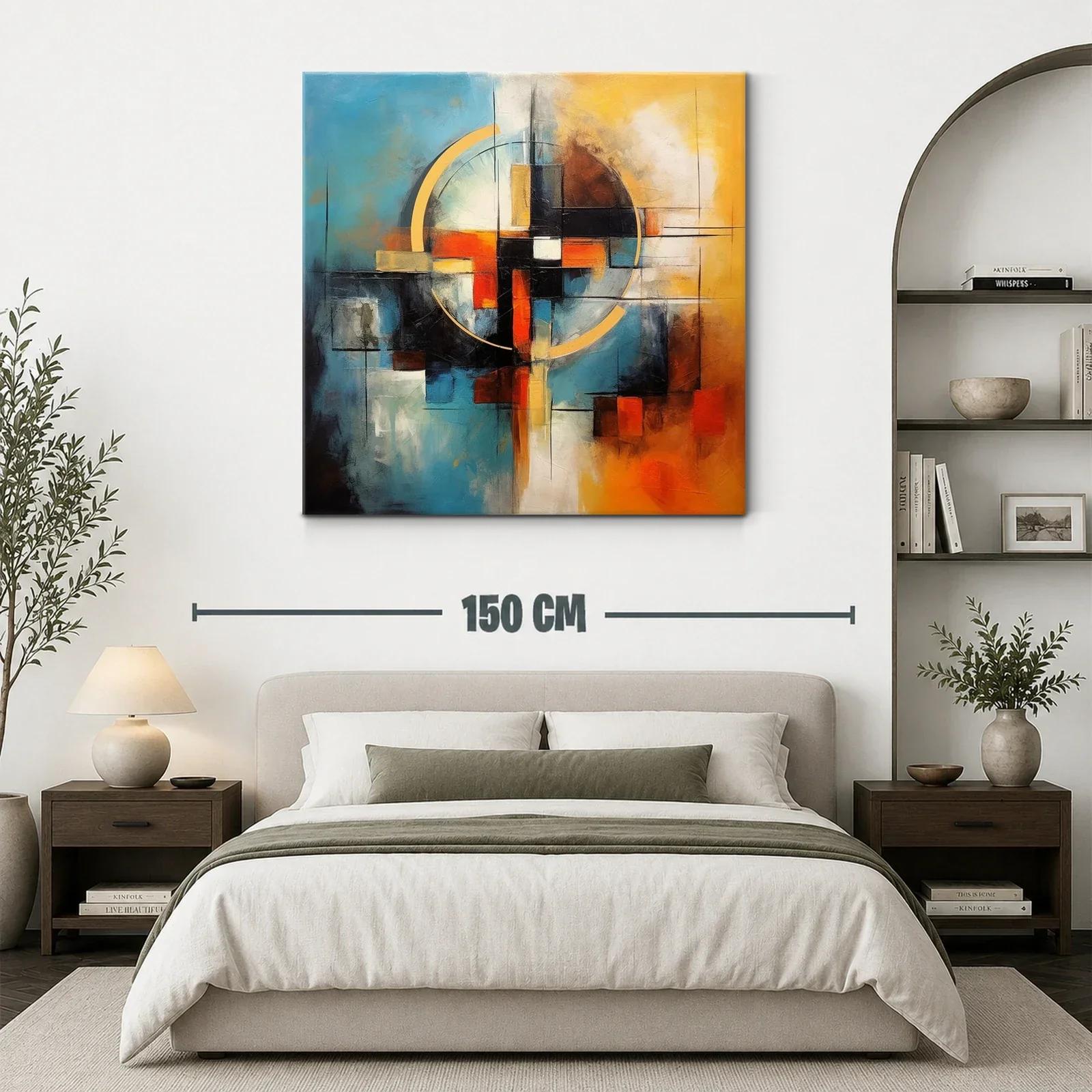 Composición abstracta con contrastes vibrantes y formas geométricas — miniatura 3