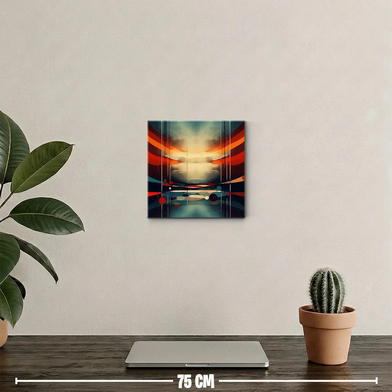 Composición abstracta con líneas y formas geométricas vibrantes — miniatura 2