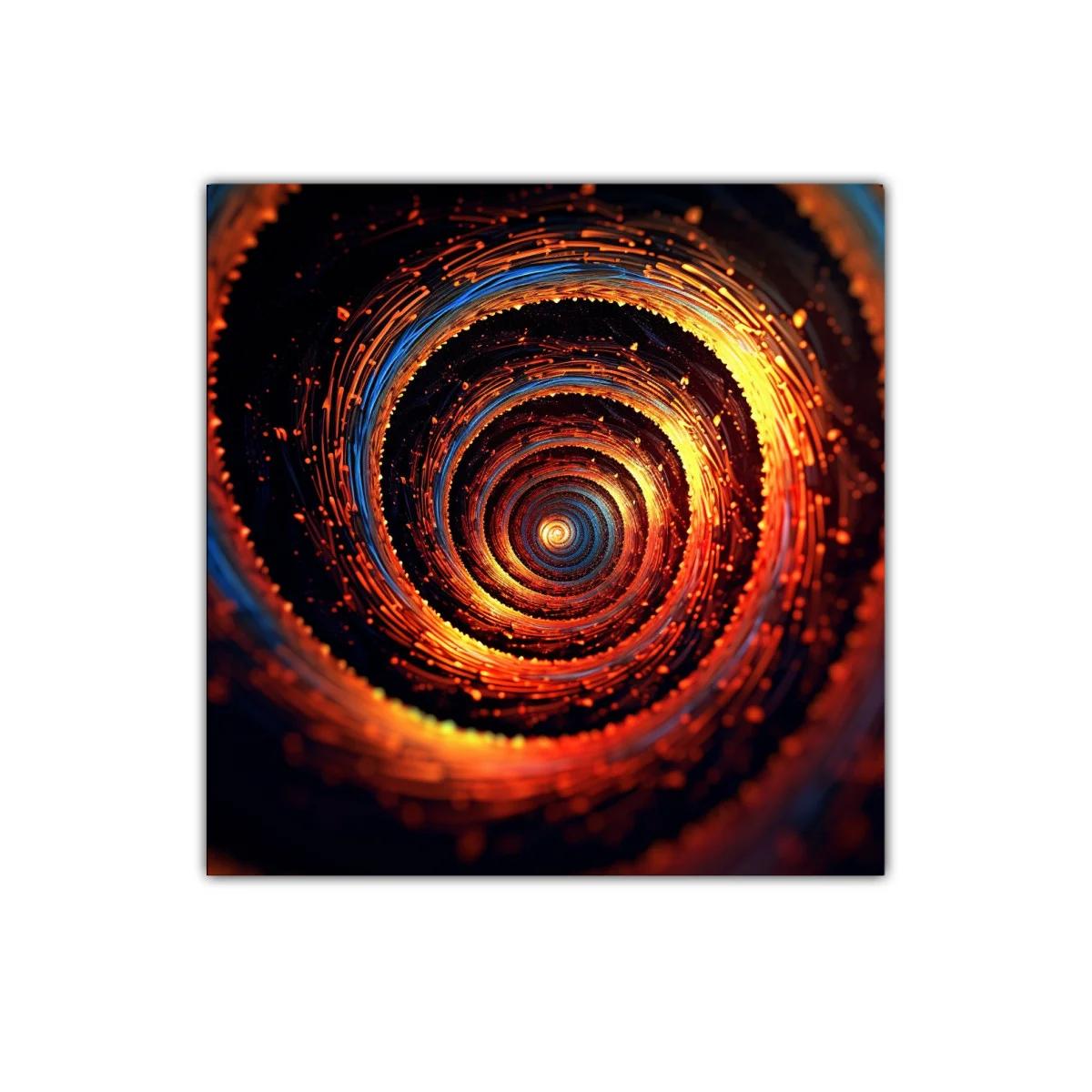 Arte abstracto espiral con vibrantes tonos cálidos y fríos — miniatura 1