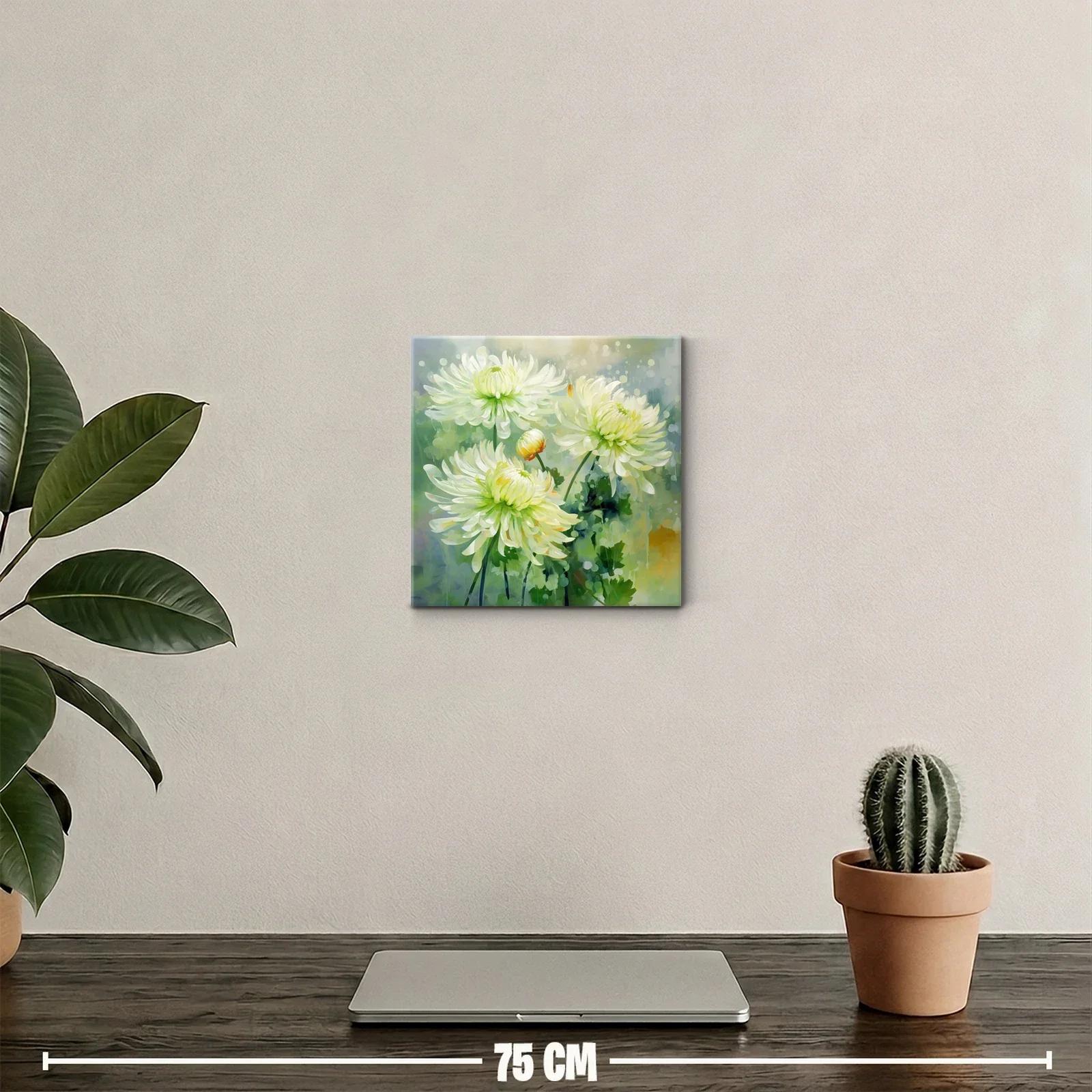 Elegancia natural con flores blancas y verdes suaves — miniatura 2