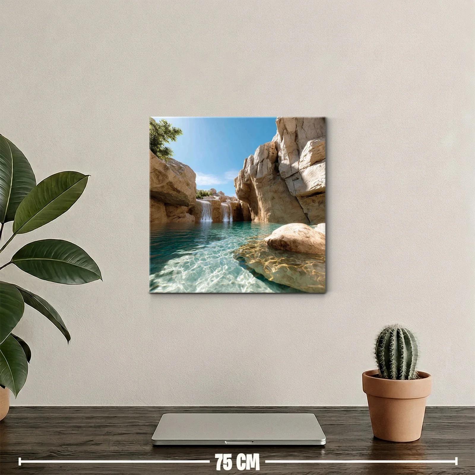 Paisaje sereno con cascada y aguas cristalinas — miniatura 2