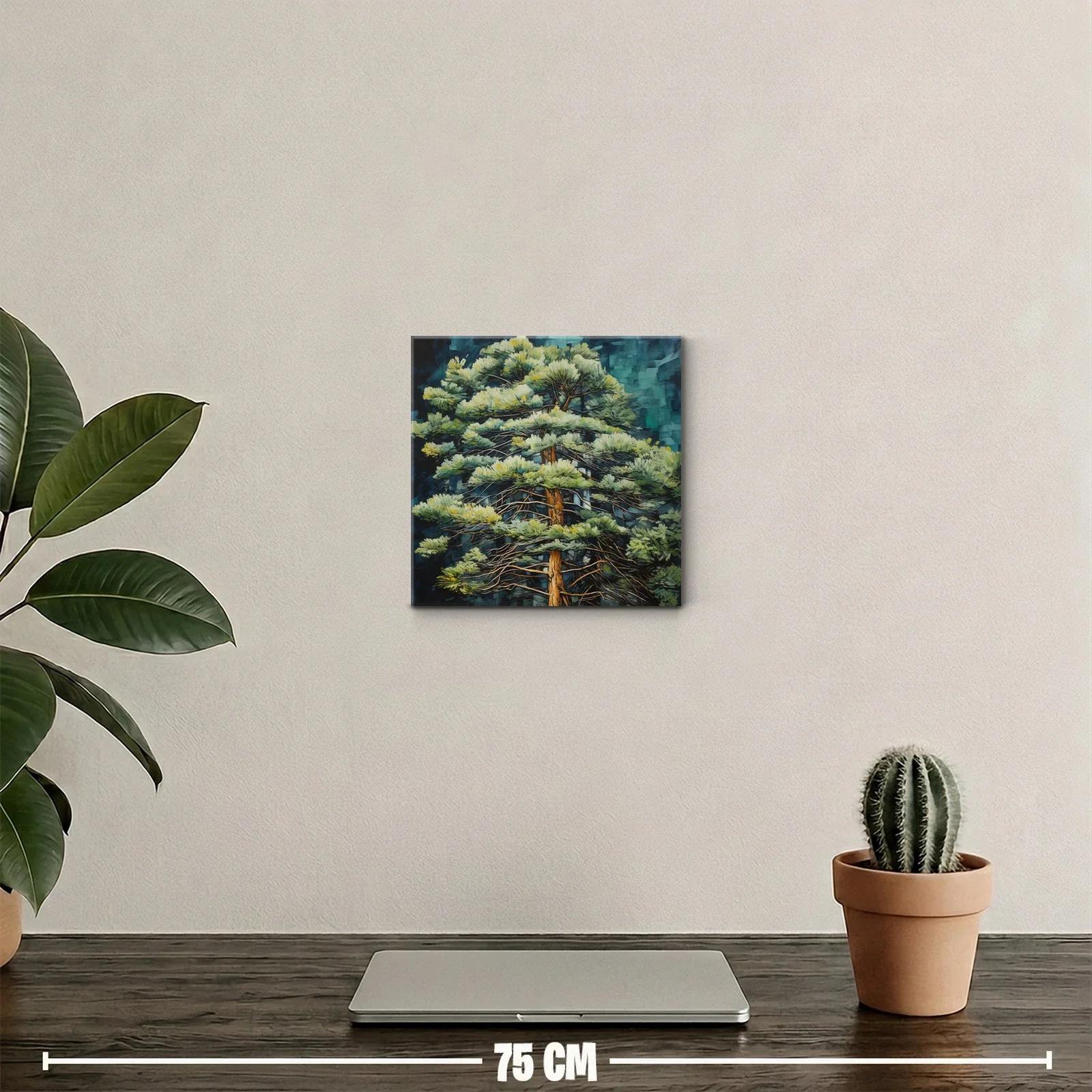 Nombre Sereno de un Árbol en Verde y Azul Profundo — miniatura 2