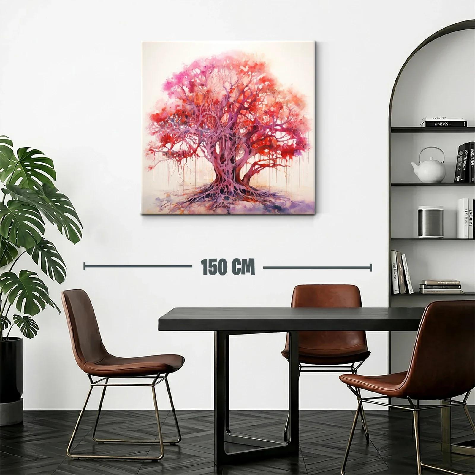 Árbol vibrante en tonos rojos y púrpuras llenos de vida — miniatura 2