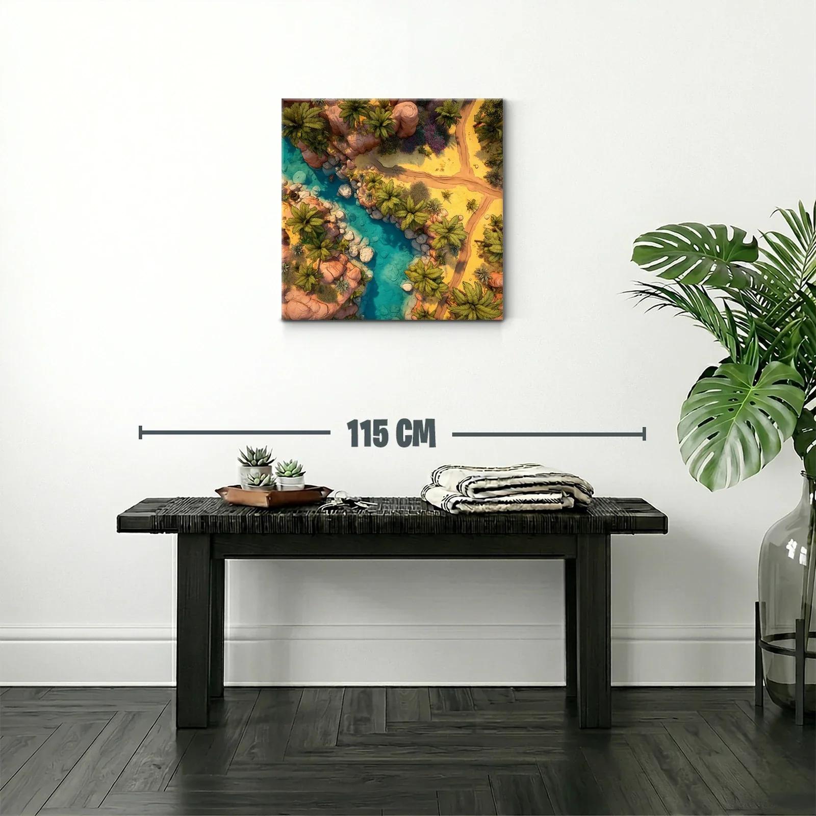 Paisaje natural con río turquesa y vegetación exuberante — miniatura 2