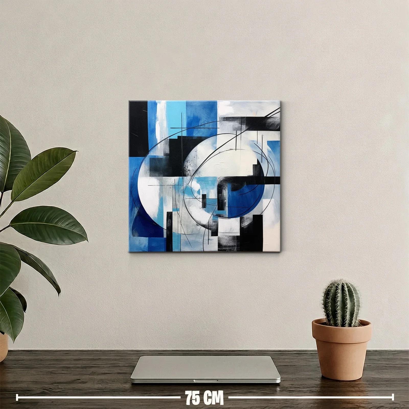 Composición abstracta en tonos azules y negros — miniatura 2