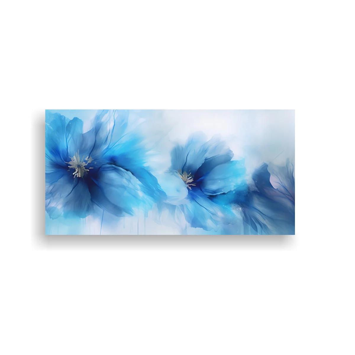 Cuadro flores azules de gran formato