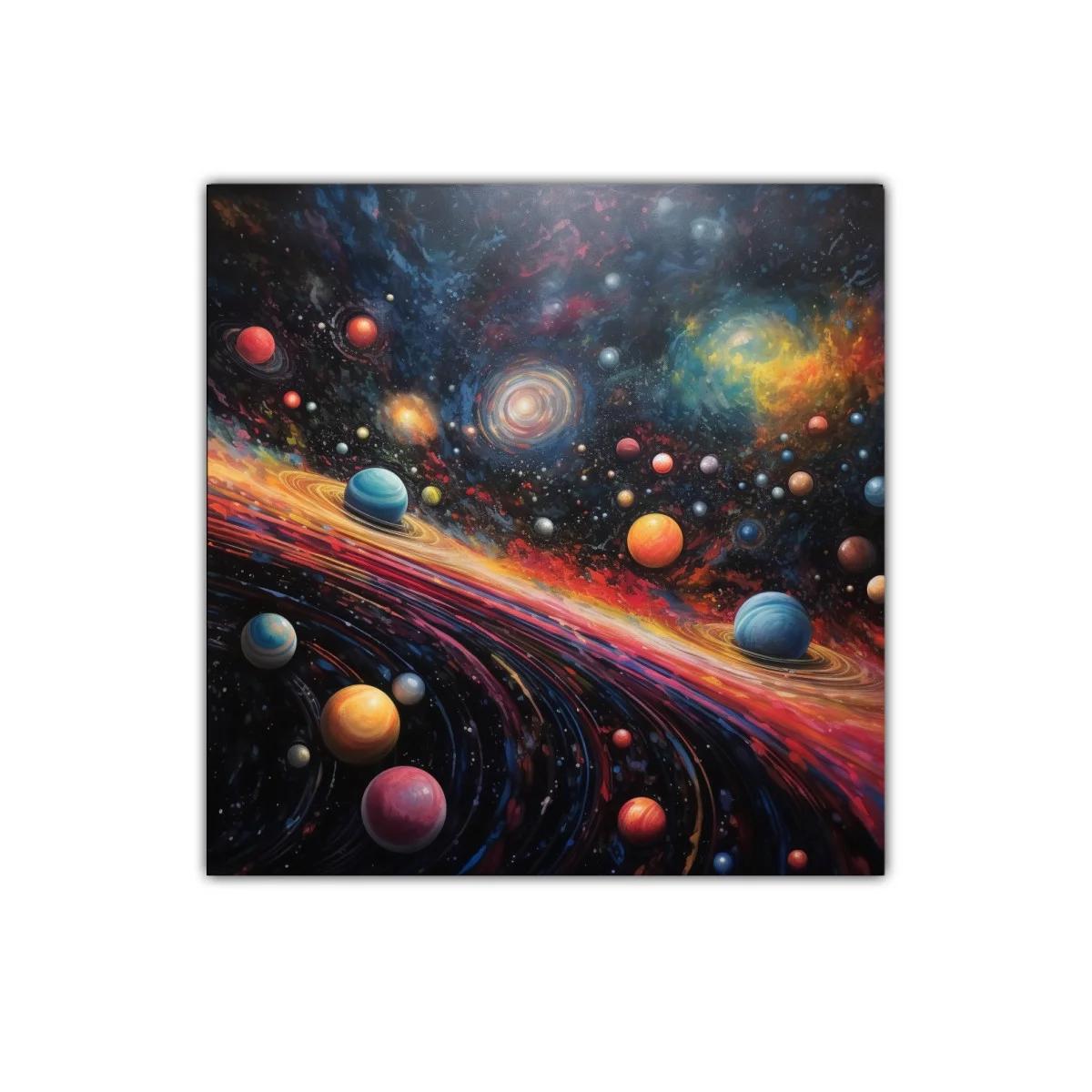 Vibrante universo con galaxias y planetas coloridos — imagen principal
