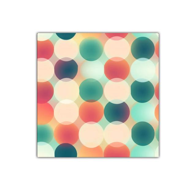 Cuadro decorativo con patrón de círculos difuminados multicolor