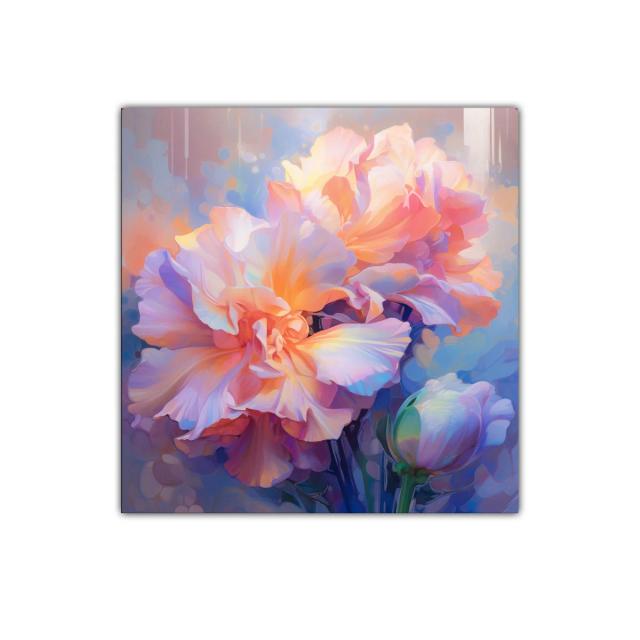Cuadro floral suave en tonos pastel para decorar