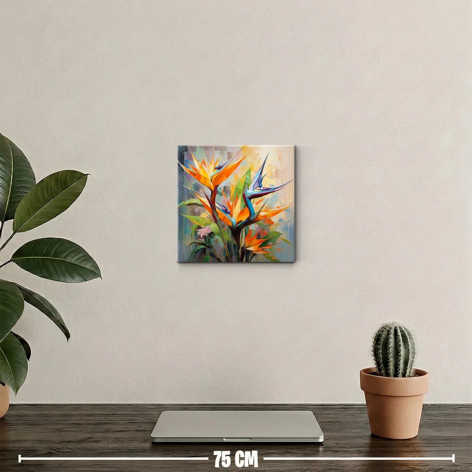 Cuadro vibrante con flores exóticas y colores intensos — miniatura 2