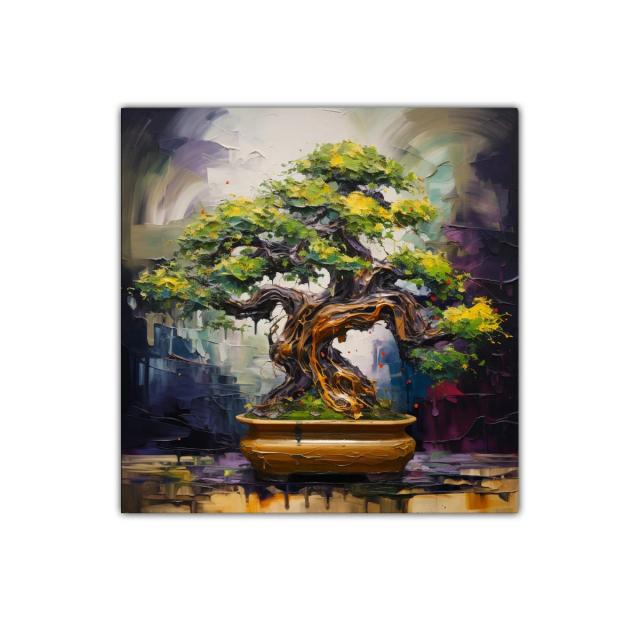 Cuadro Árbol Bonsái lleno de vida y color vibrante