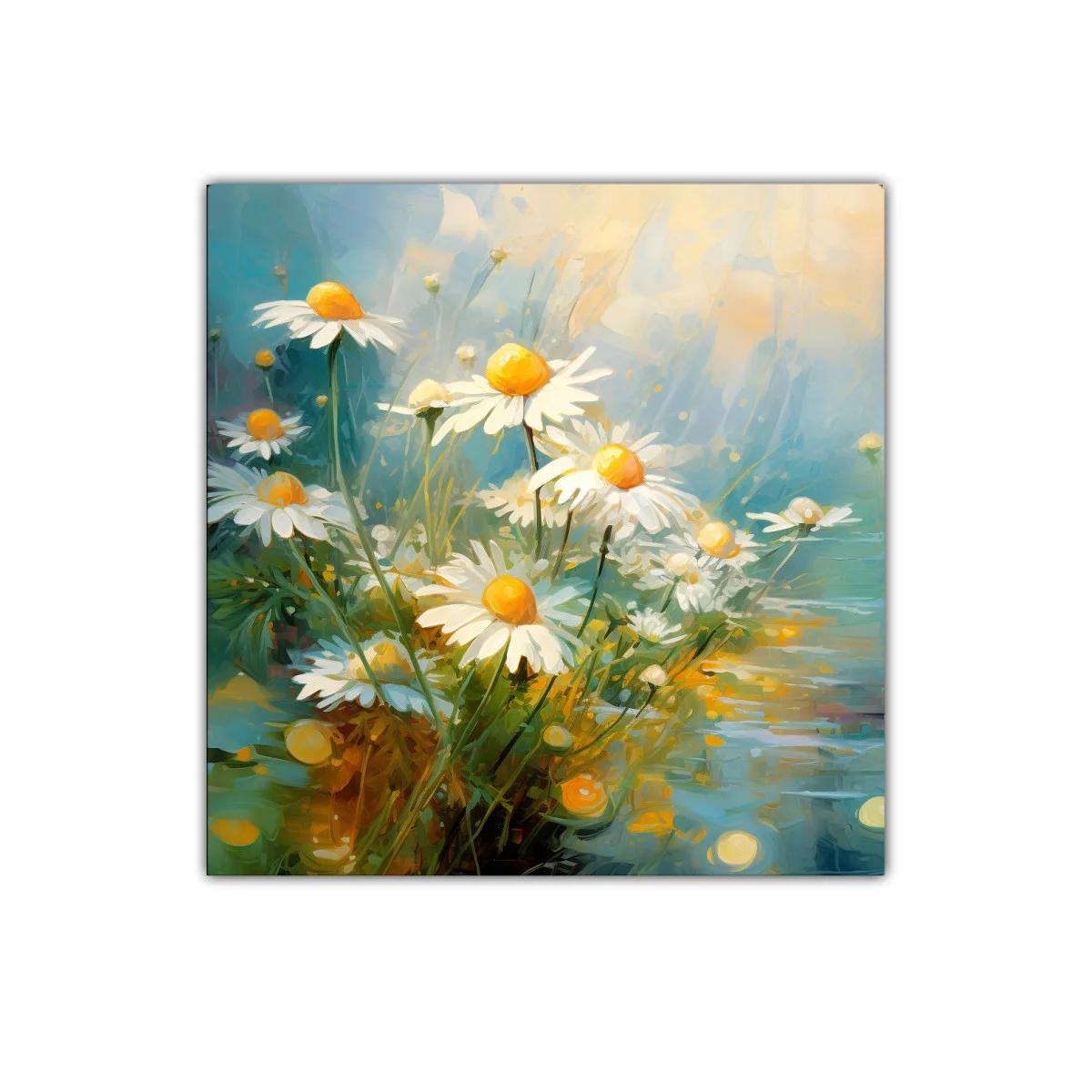 Cuadro decorativo con ramo de margaritas luminosas — imagen principal