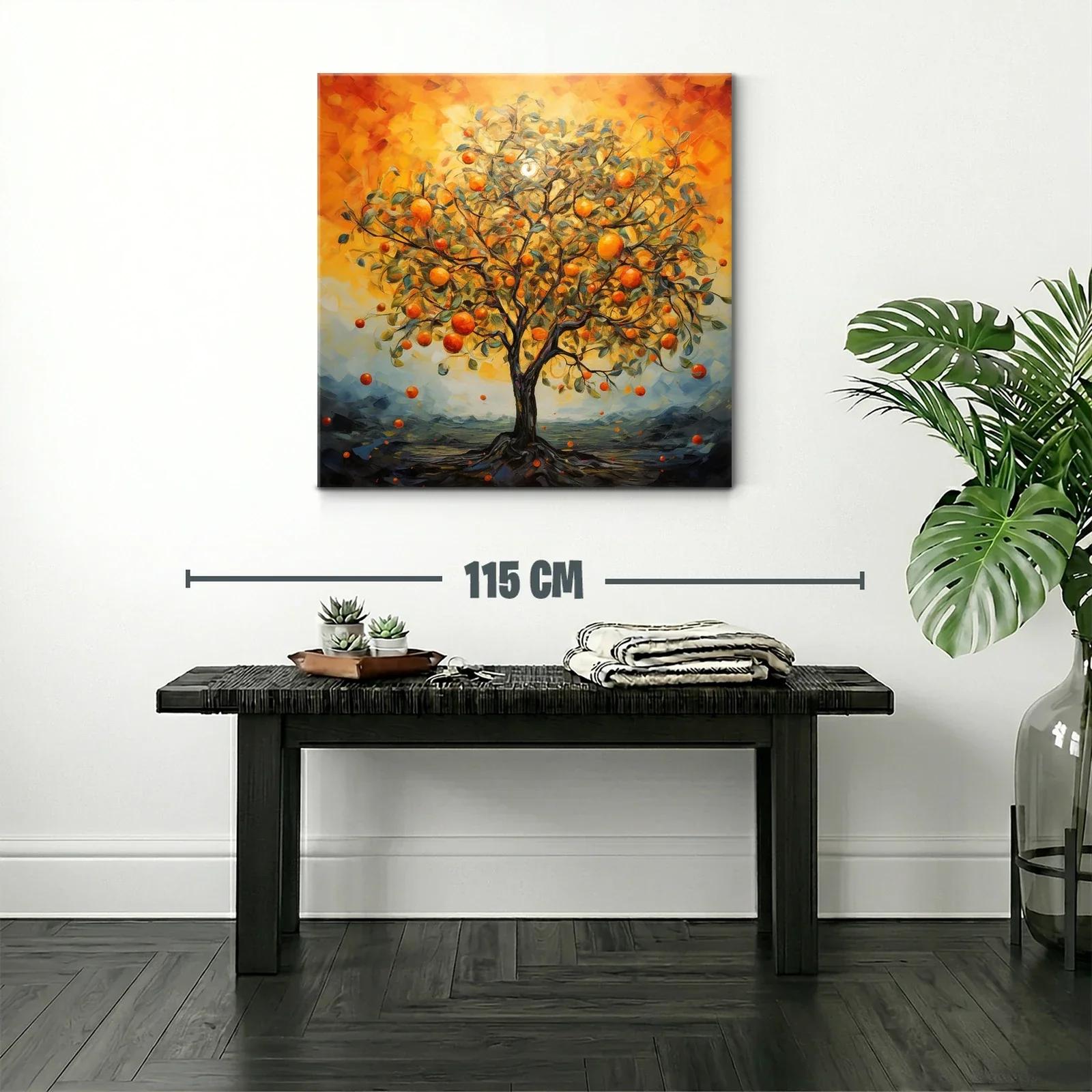 Árbol de naranjas en luz dorada vibrante — miniatura 2