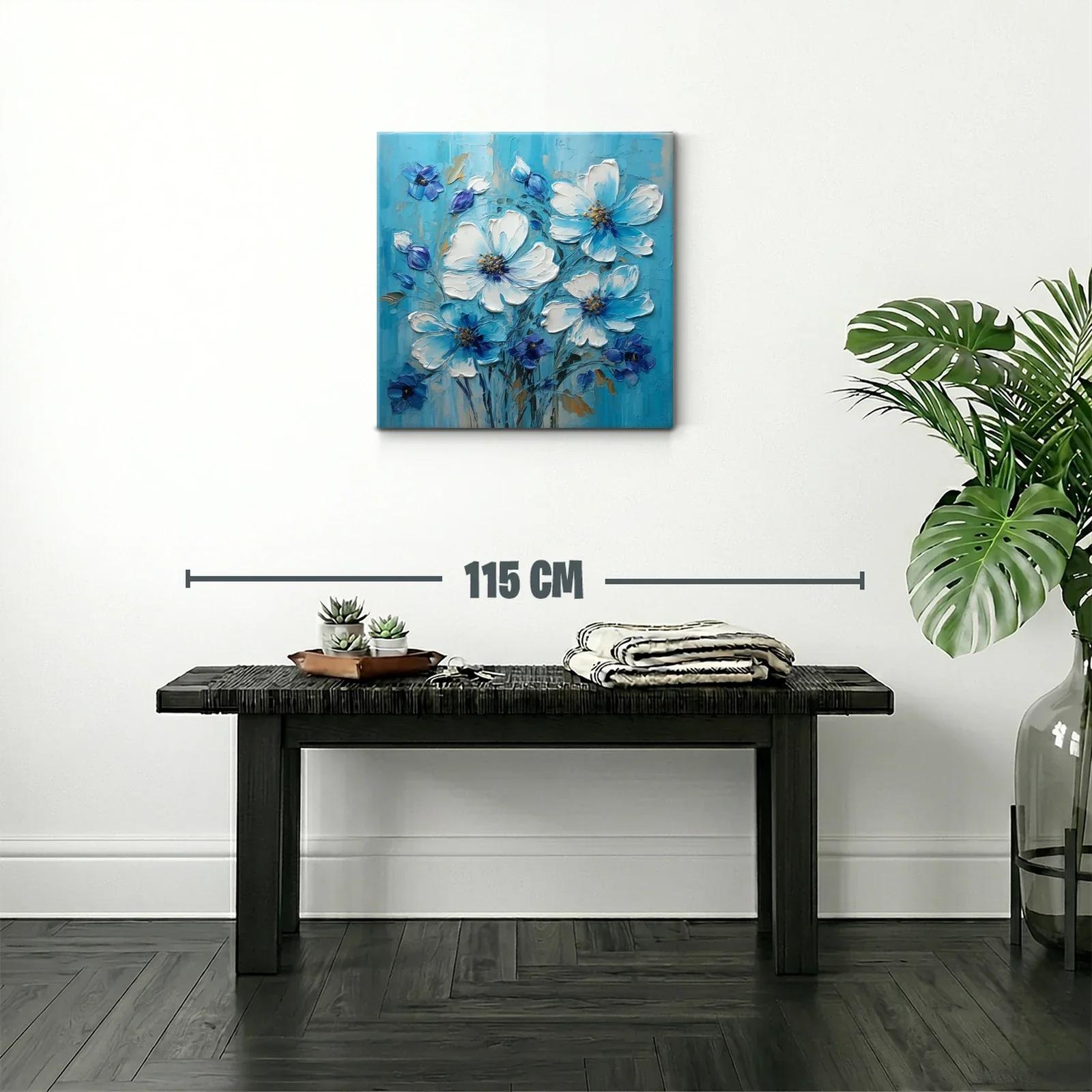 Maravilloso cuadro floral en tonos azules y blancos — miniatura 2