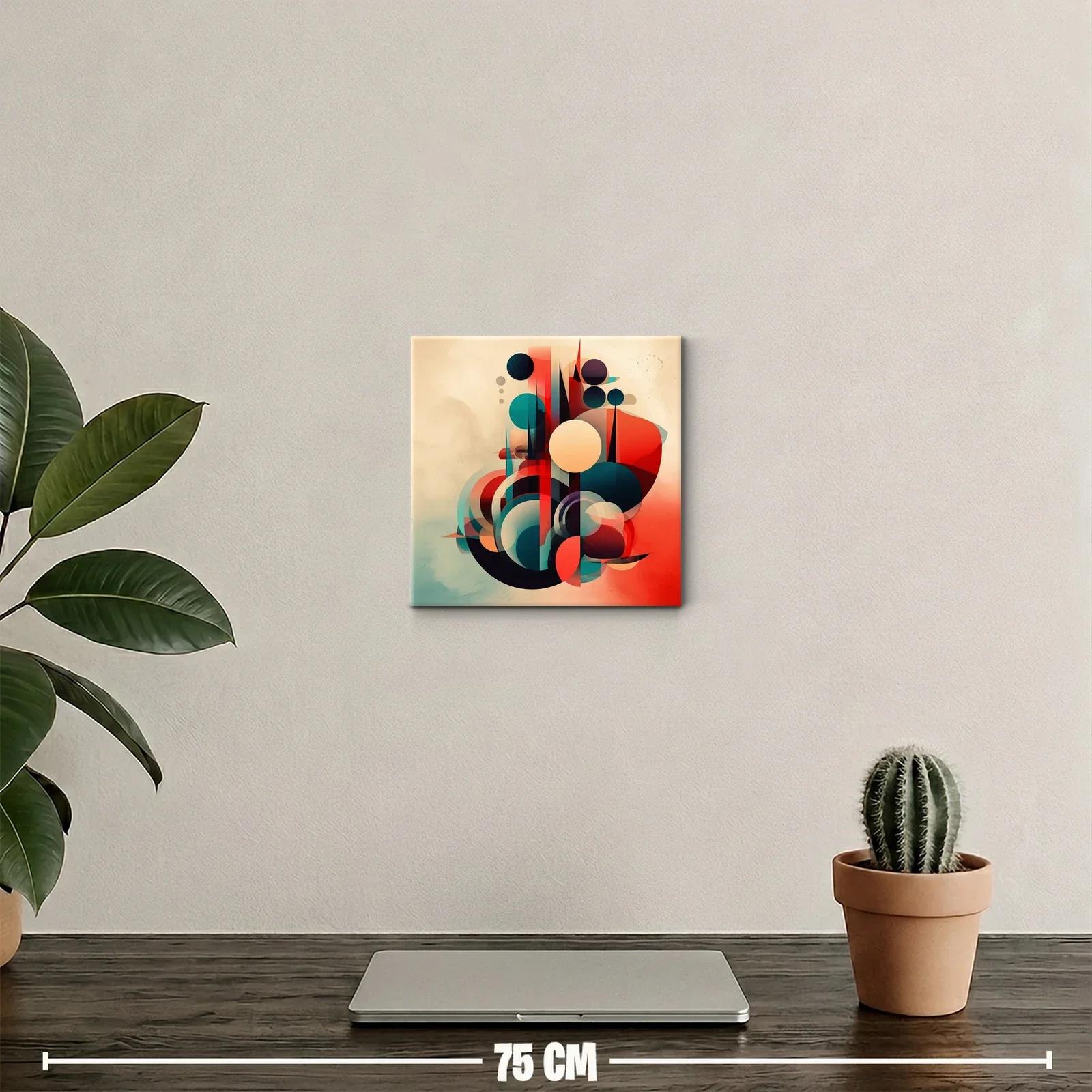 Composición abstracta con formas geométricas y colores vibrantes — miniatura 2