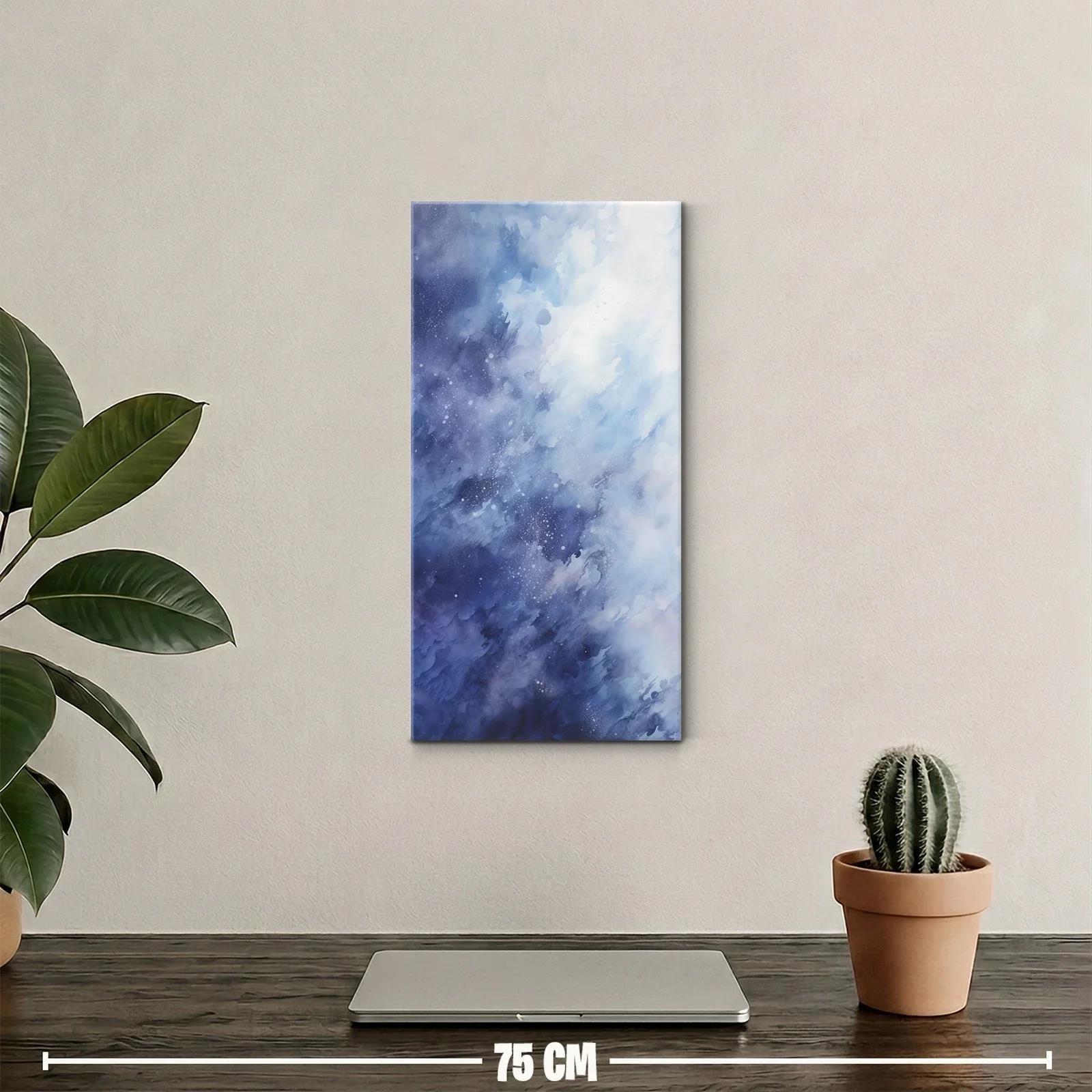 Cuadro cielo nebuloso azul con puntos claros — miniatura 2