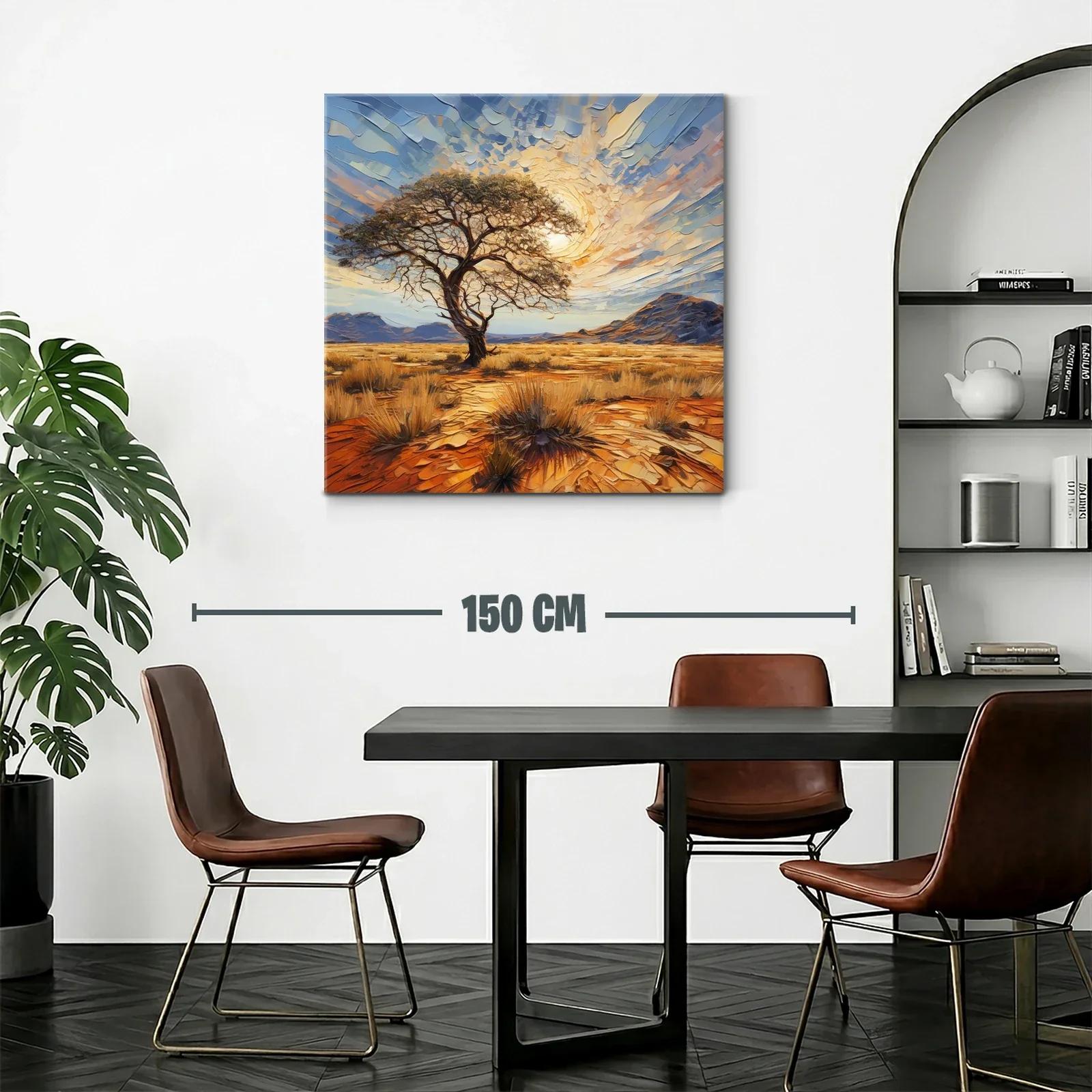 Serenidad del paisaje árido con un árbol solitario — miniatura 2