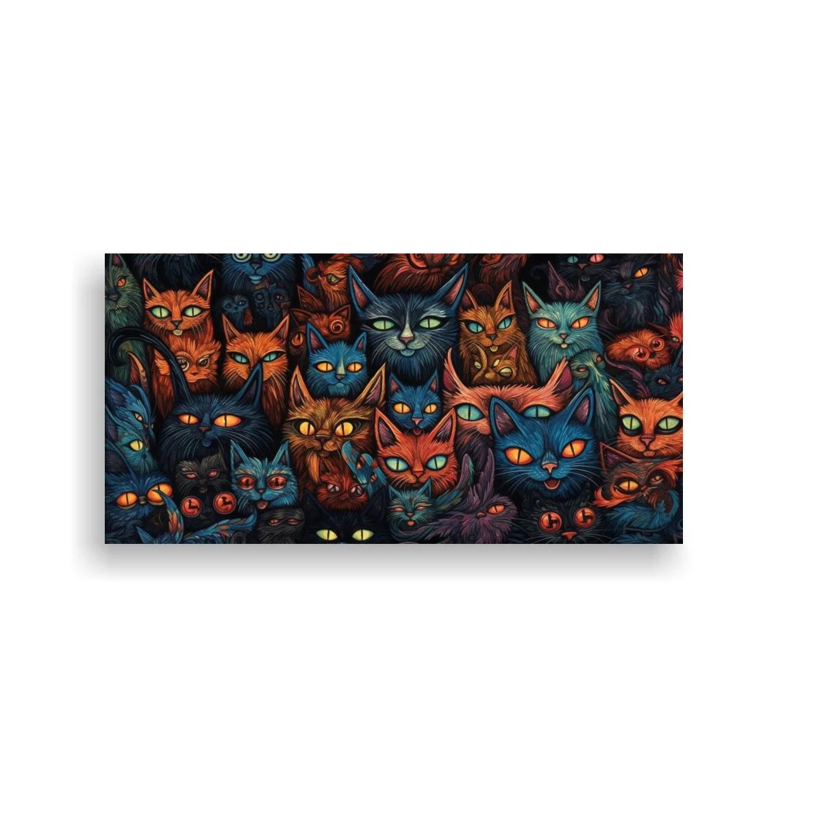 Cuadro grupo de gatos de ojos brillantes