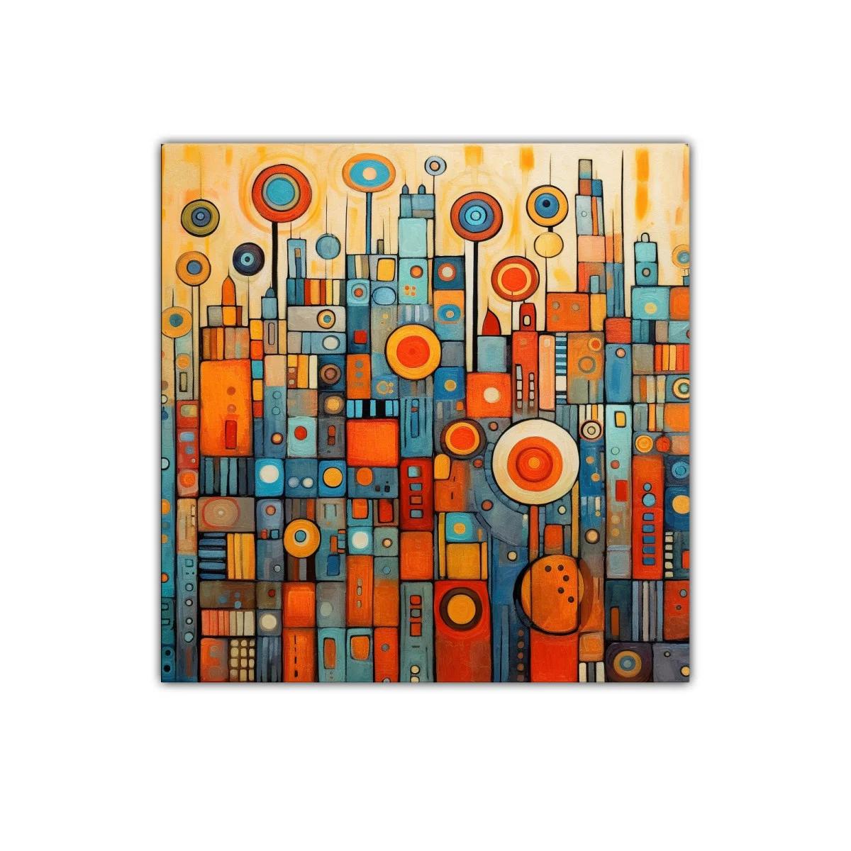 Composición abstracta con formas geométricas y tonos cálidos — imagen principal