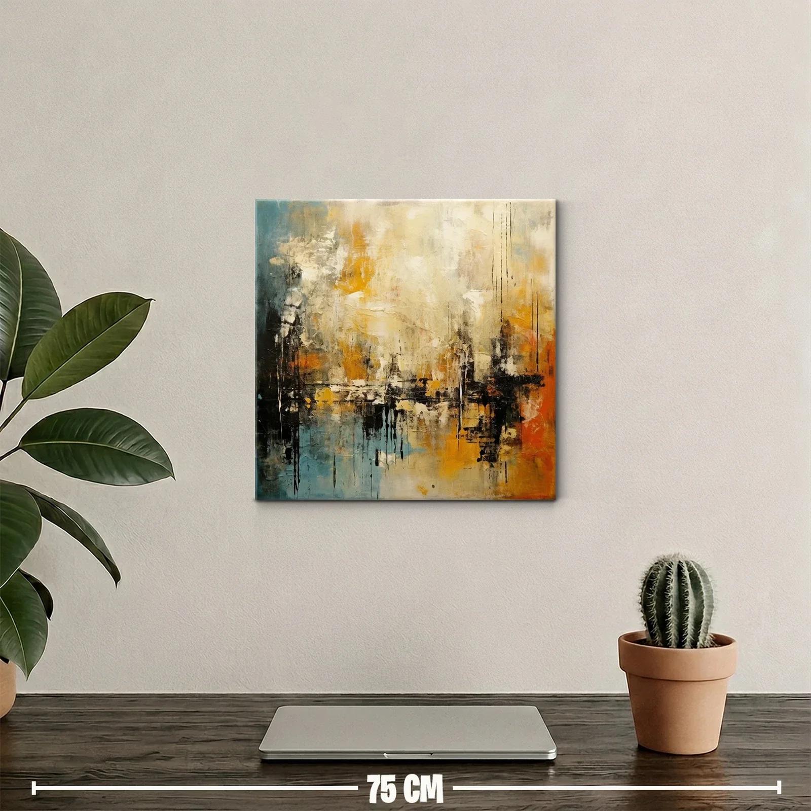 Composición Abstracta en Tonos Cálidos y Fríos — miniatura 2
