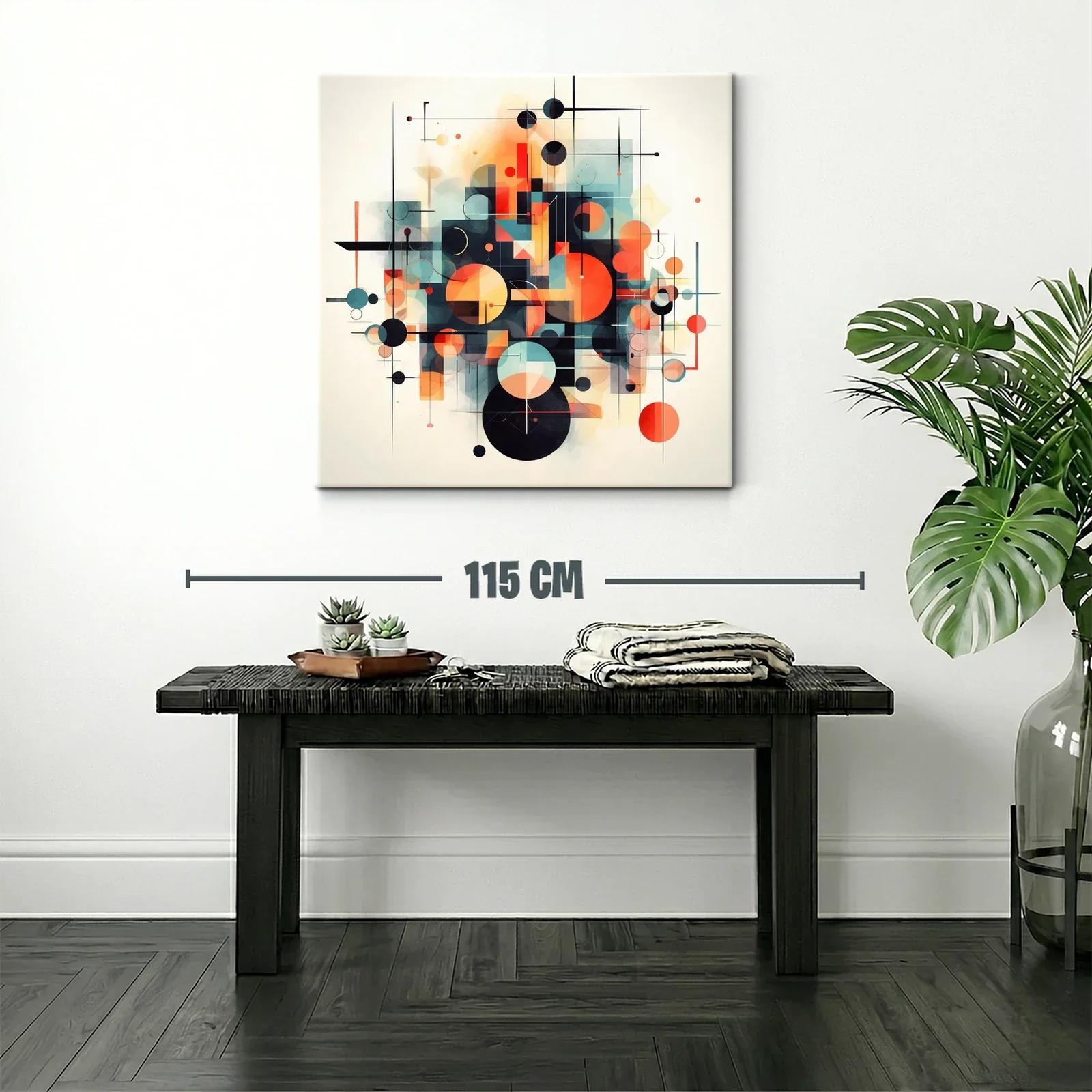 Composición abstracta con formas geométricas y tonos cálidos — miniatura 2