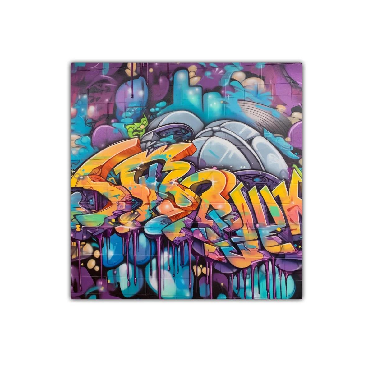 Cuadro decorativo graffiti colorido urbano vibrante — imagen principal