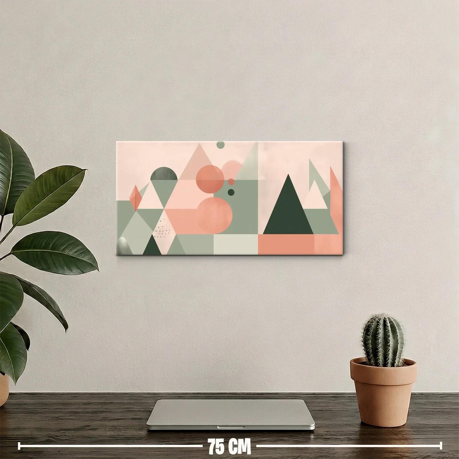 Cuadro composición geométrica abstracta con planos translúcidos — miniatura 2