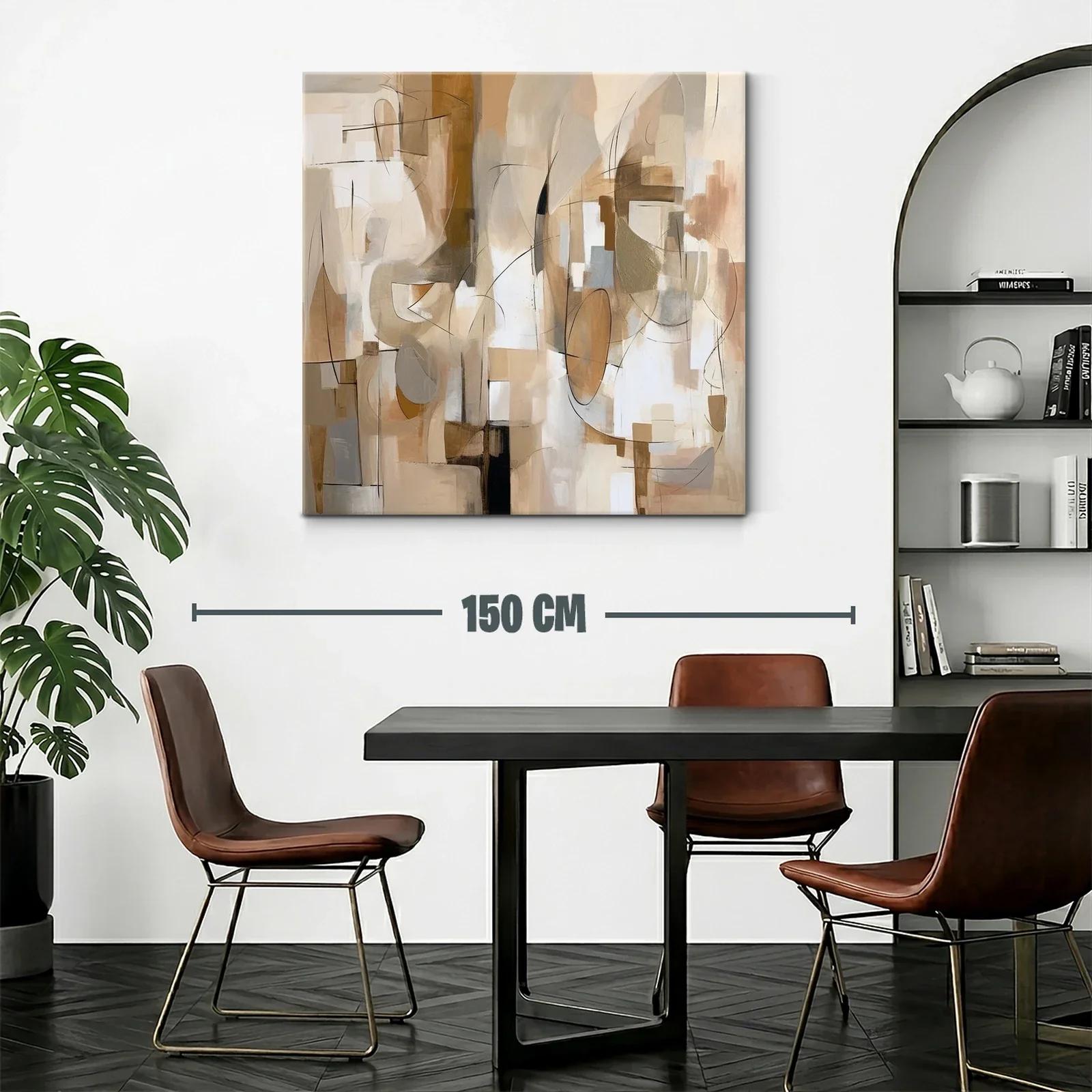Composición abstracta en tonos cálidos y neutros — miniatura 2
