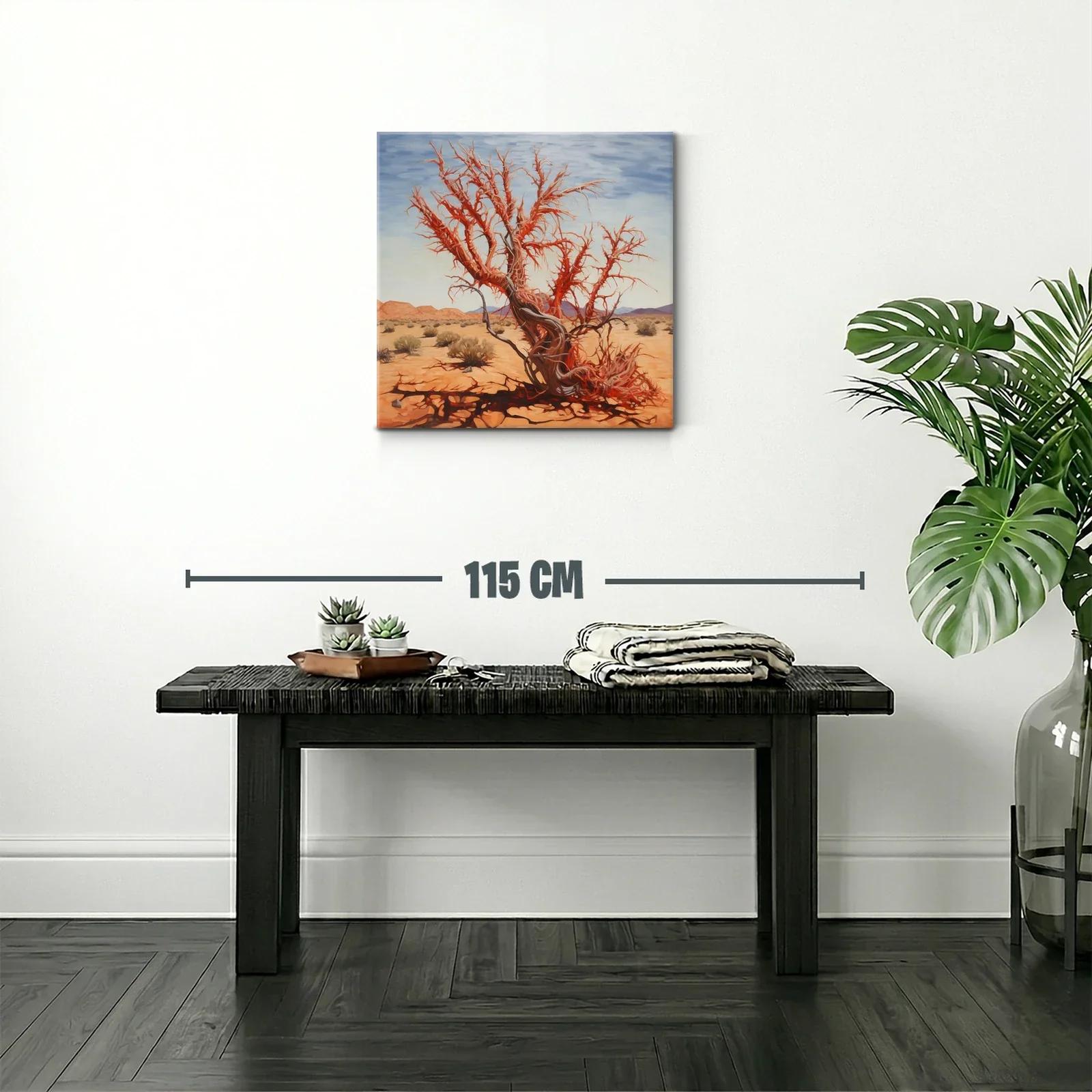 Árbol Seco en Paisaje Árido de Tonos Cálidos — miniatura 2