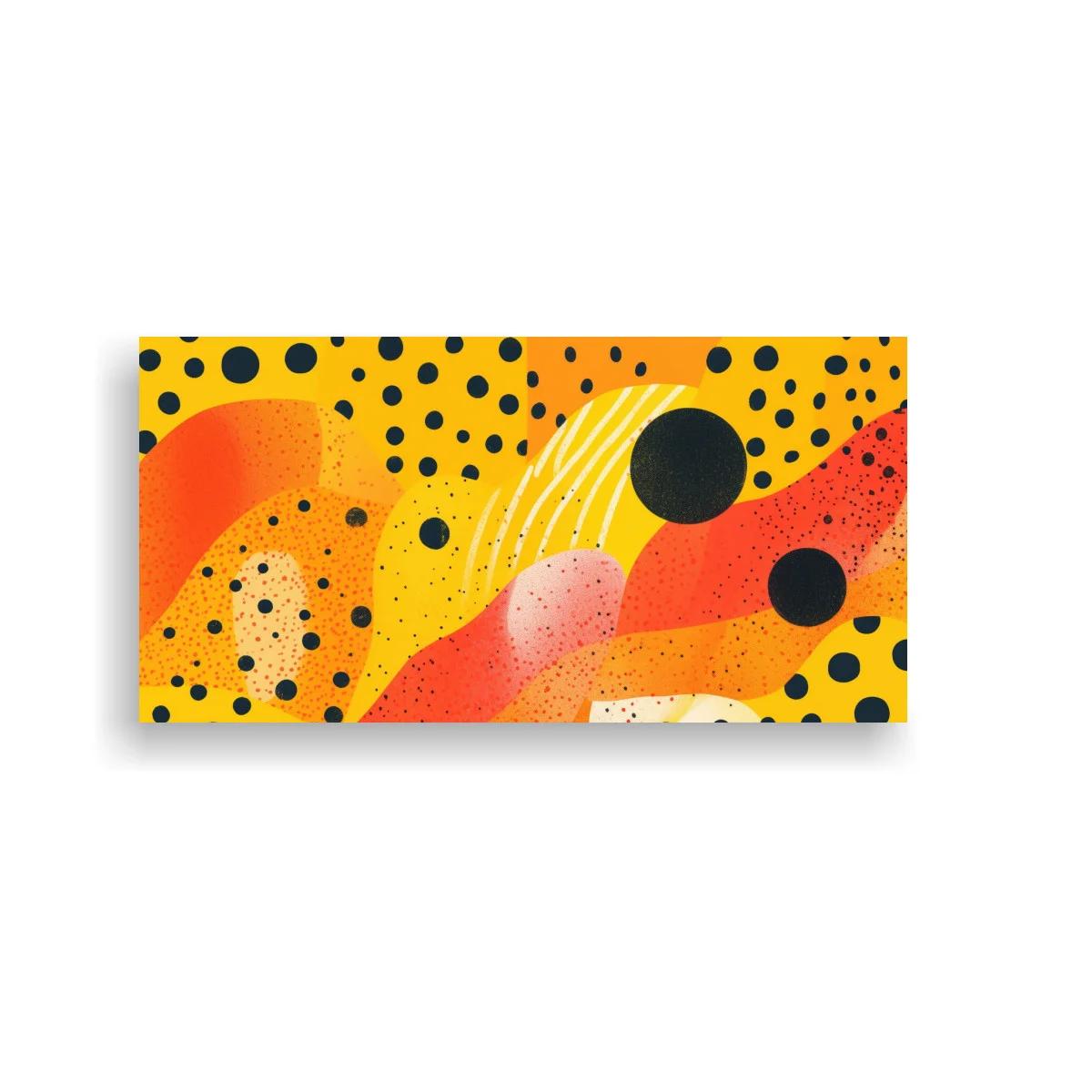 Cuadro formas abstractas onduladas con bandas curvas y puntos — imagen principal