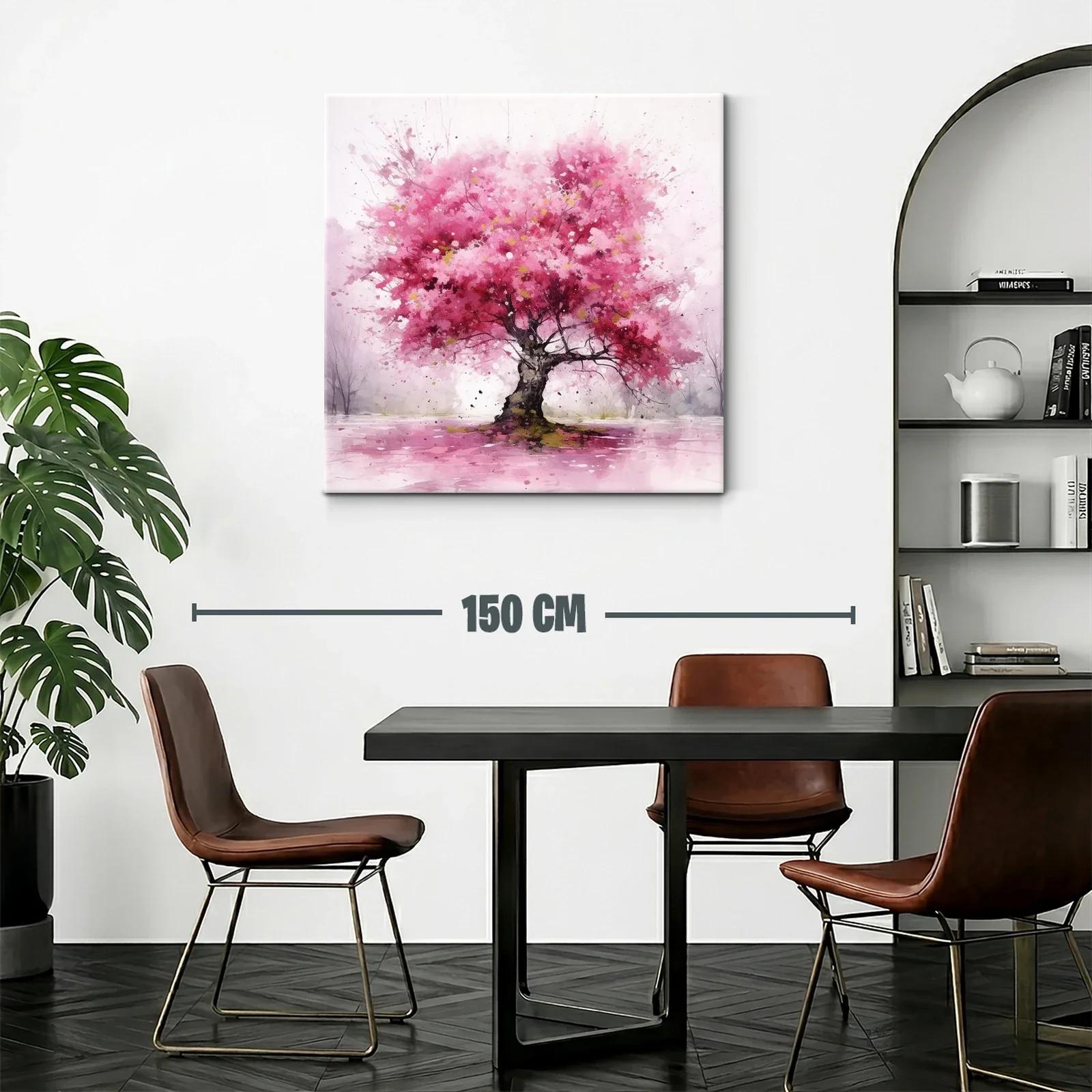 Árbol de flores rosas que llena de vida el espacio — miniatura 2