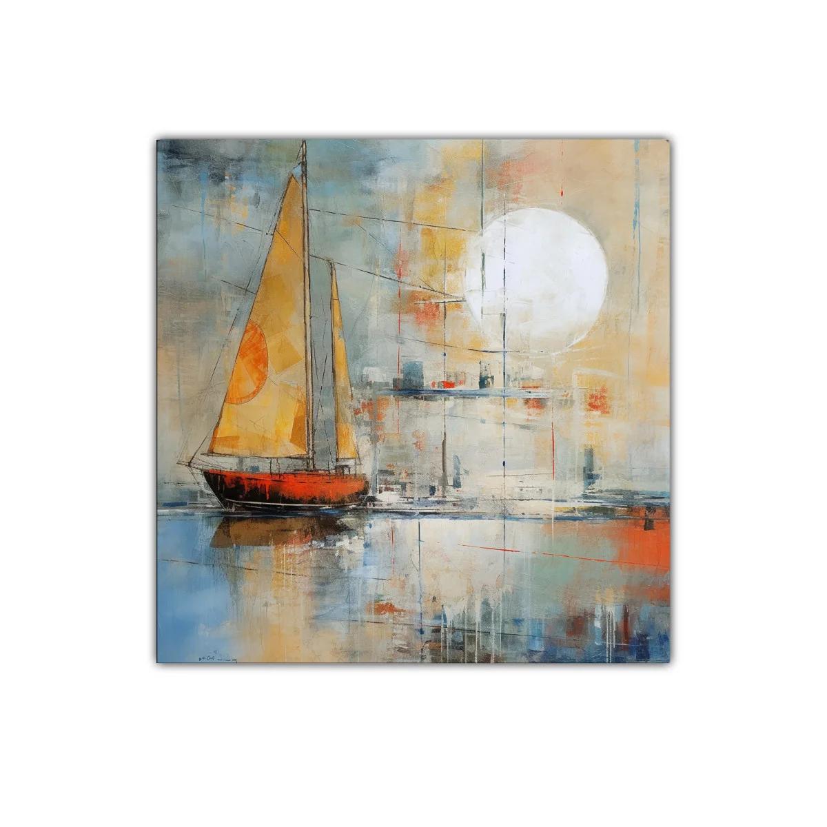 Barco de vela en atmósfera brillante y abstracta — imagen principal