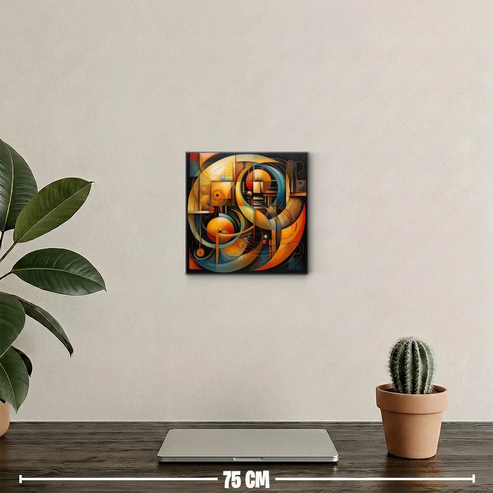 Composición abstracta en tonos cálidos y contrastes vibrantes — miniatura 2