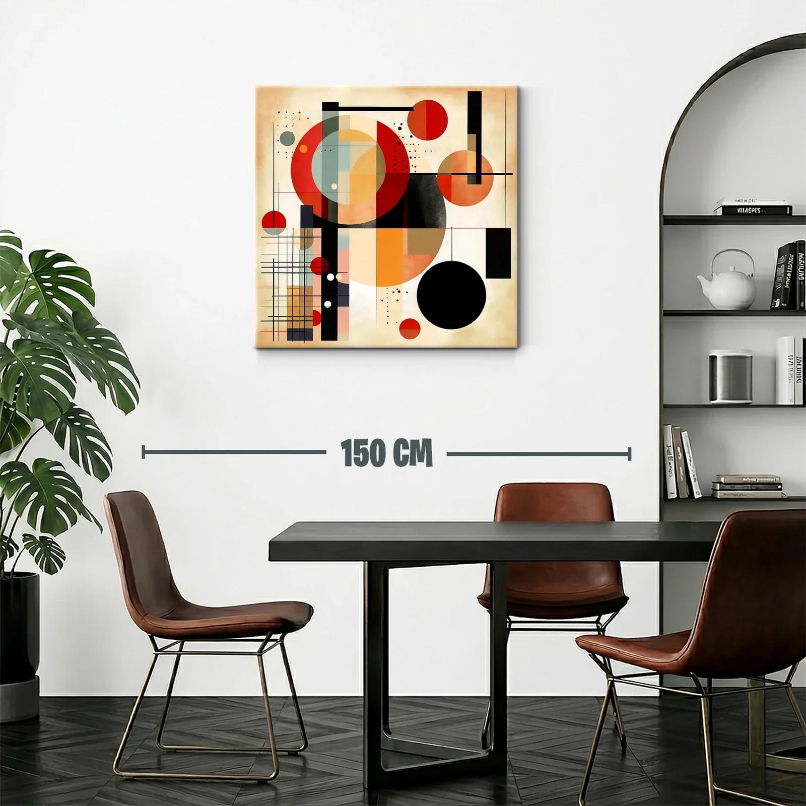 Composición abstracta con círculos y líneas geométricas — miniatura 2