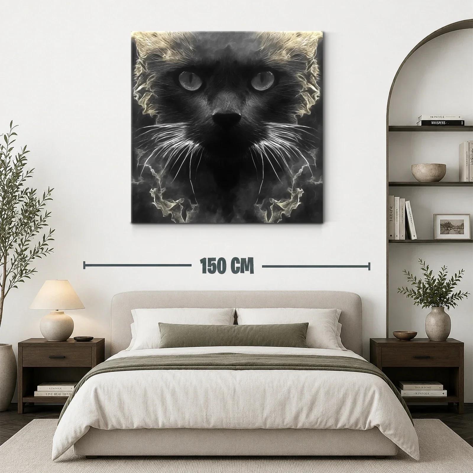 Impactante retrato de gato en tonos oscuros y luces etéreas — miniatura 3