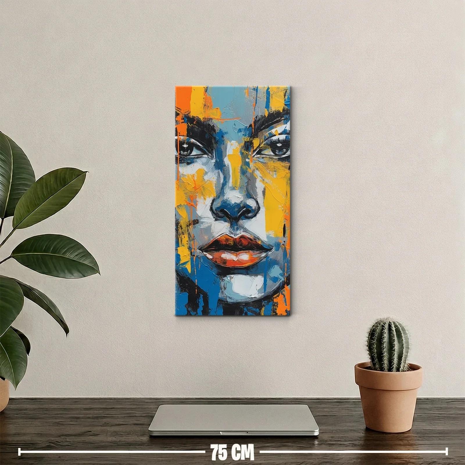 Cuadro rostro de mujer con pinceladas intensas — miniatura 2