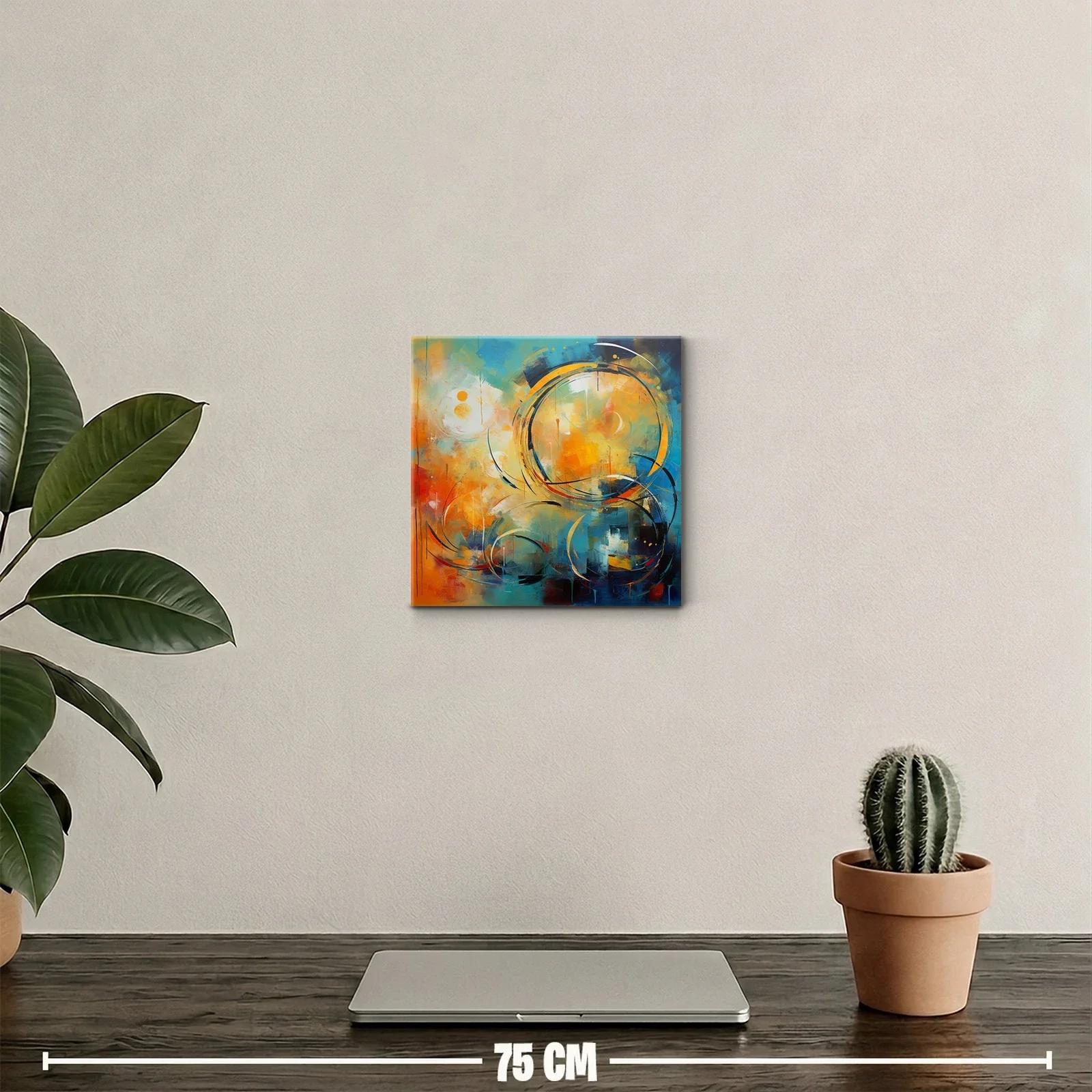 Composición abstracta con círculos y contraste vibrante — miniatura 2