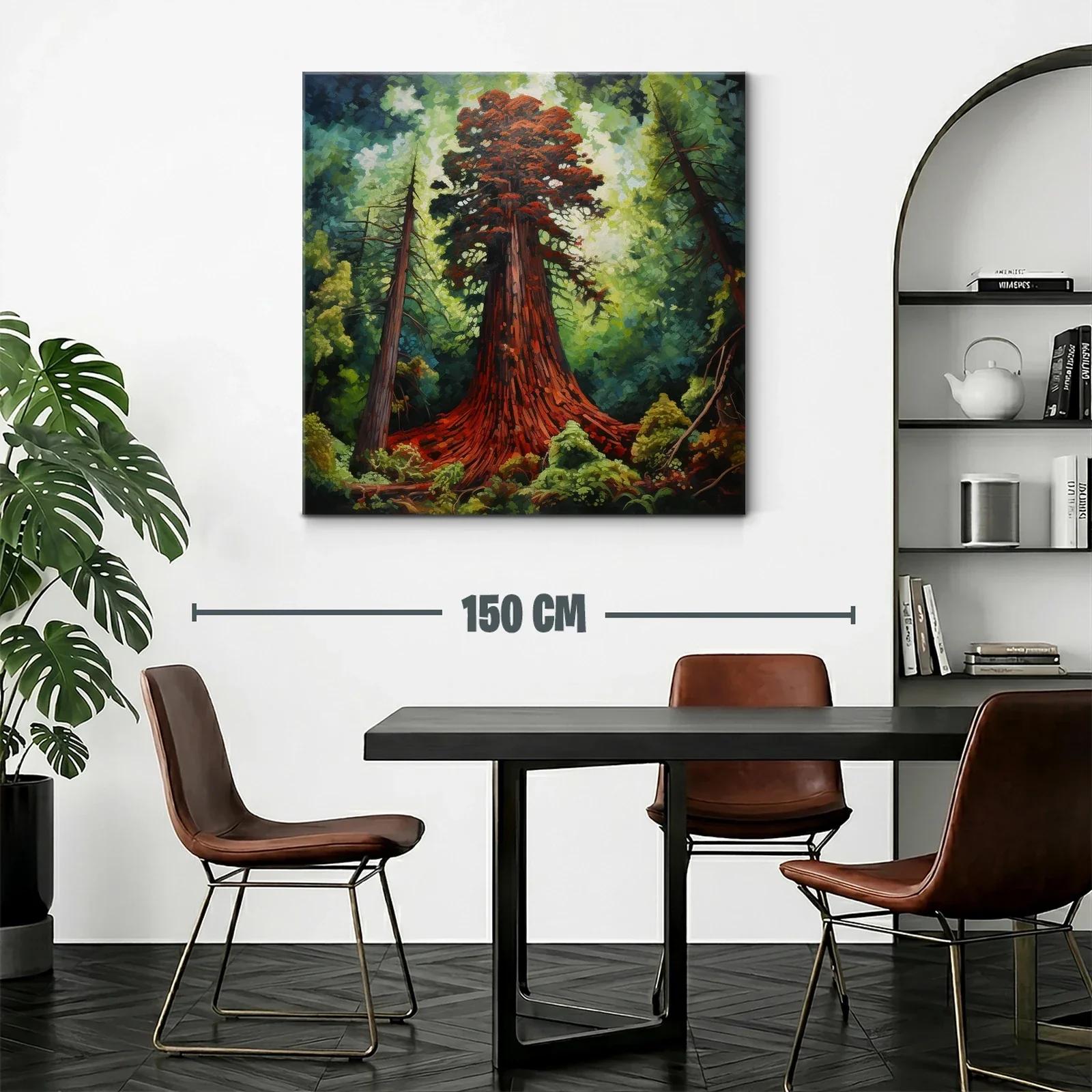 Árbol milenario con tonos cálidos y vibrantes en bosque — miniatura 2