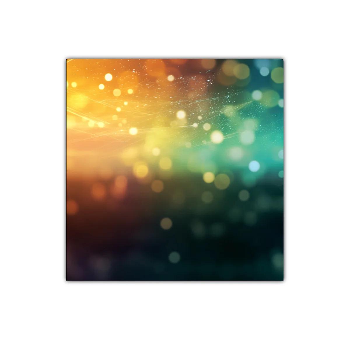 Cuadro decorativo con luces difusas en tonos cálidos y fríos — imagen principal