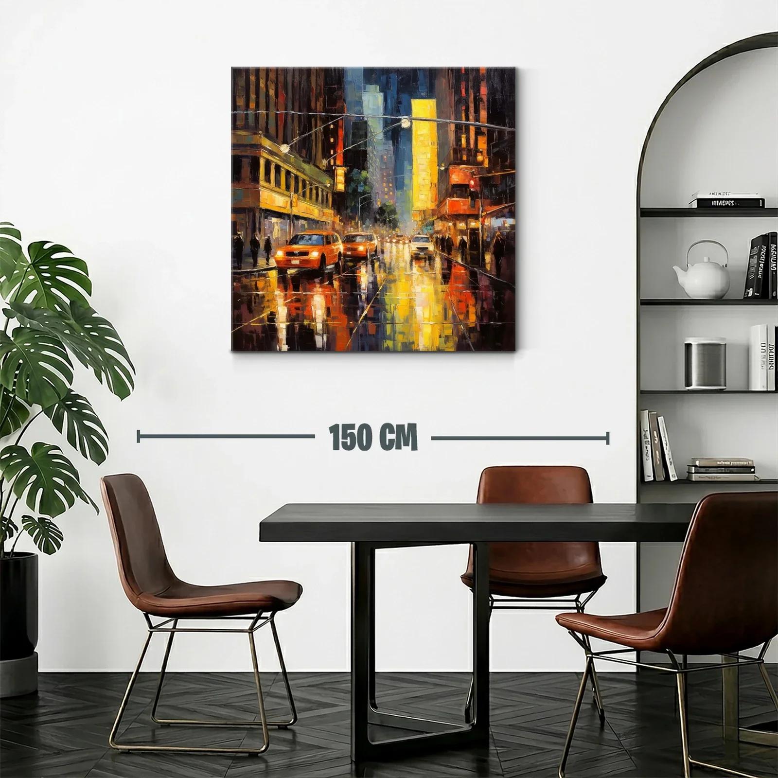 Atardecer urbano con reflejos vibrantes en ciudad nocturna — miniatura 2