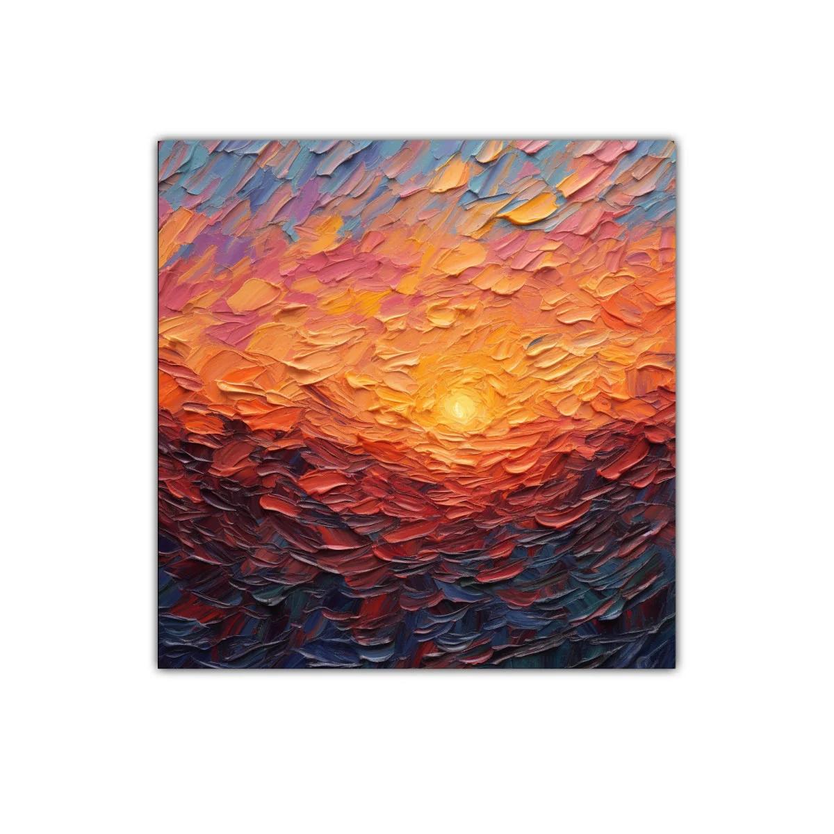 Atardecer vibrante con texturas intensas y colores cálidos — imagen principal
