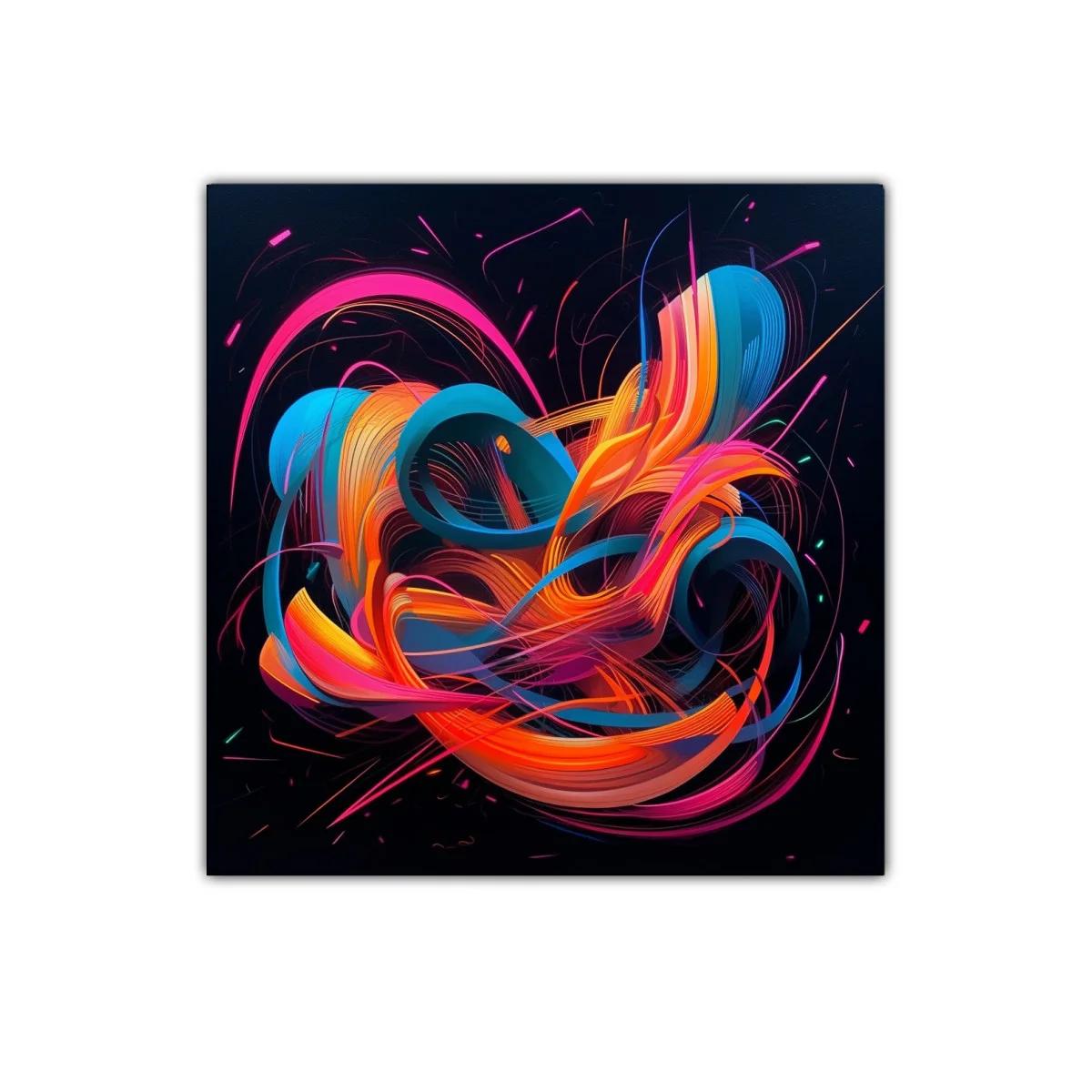 Cuadro moderno con formas abstractas en colores vibrantes — imagen principal