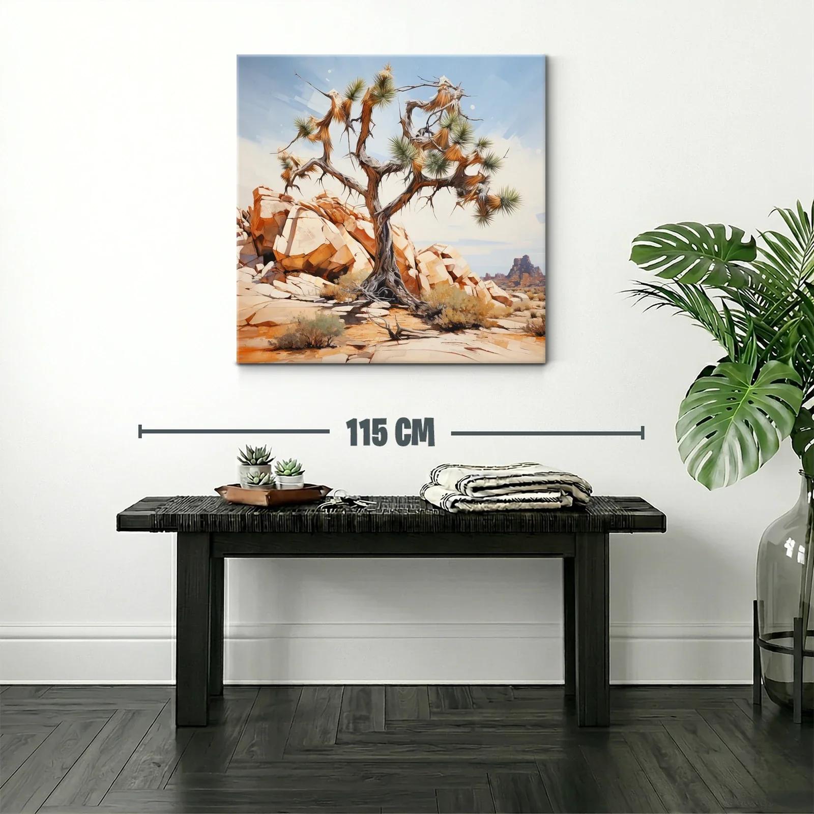 Árbol solitario en paisaje desértico iluminado al sol — miniatura 2